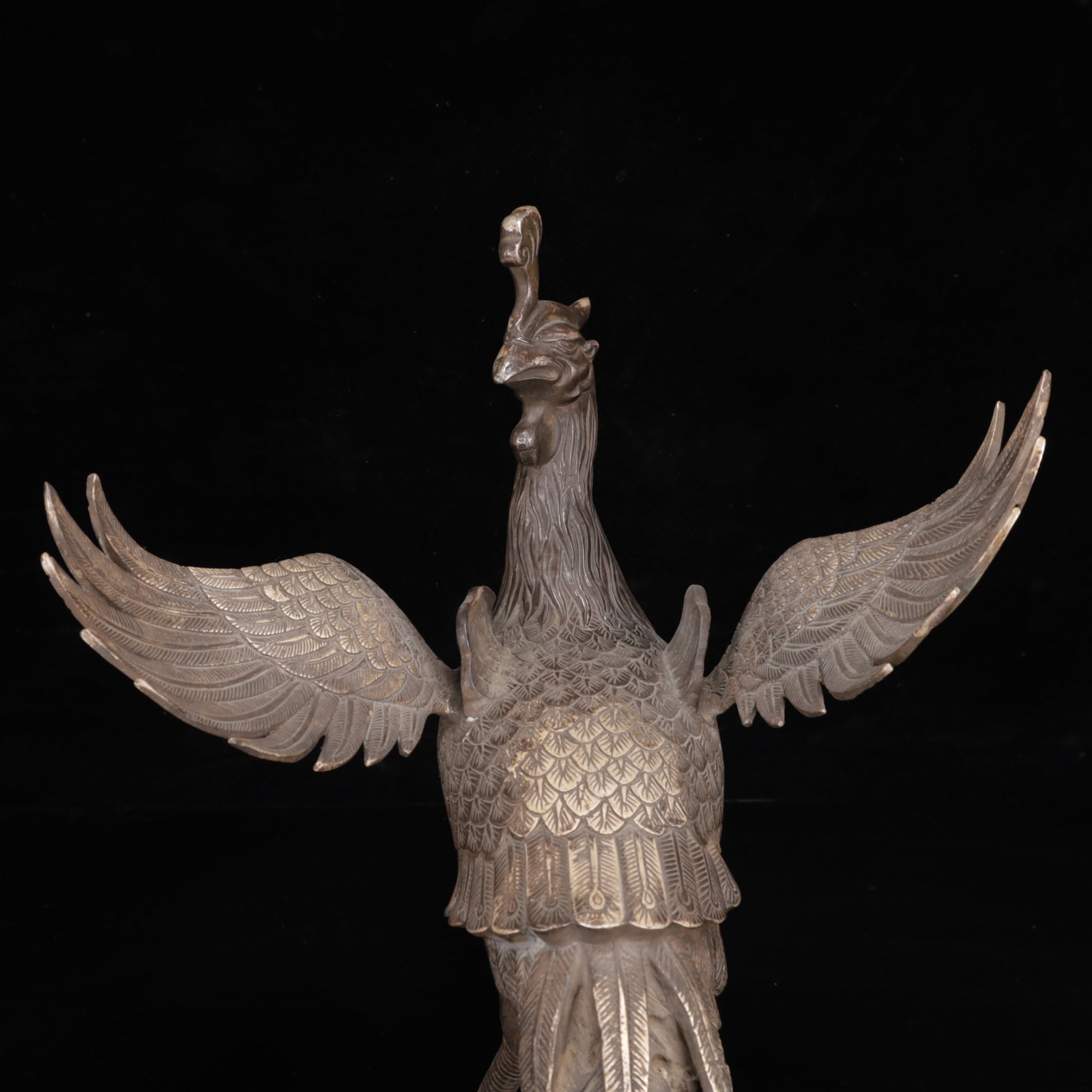 An Exquisite Silver-Plated Bronze Phoenix Ornament - 10