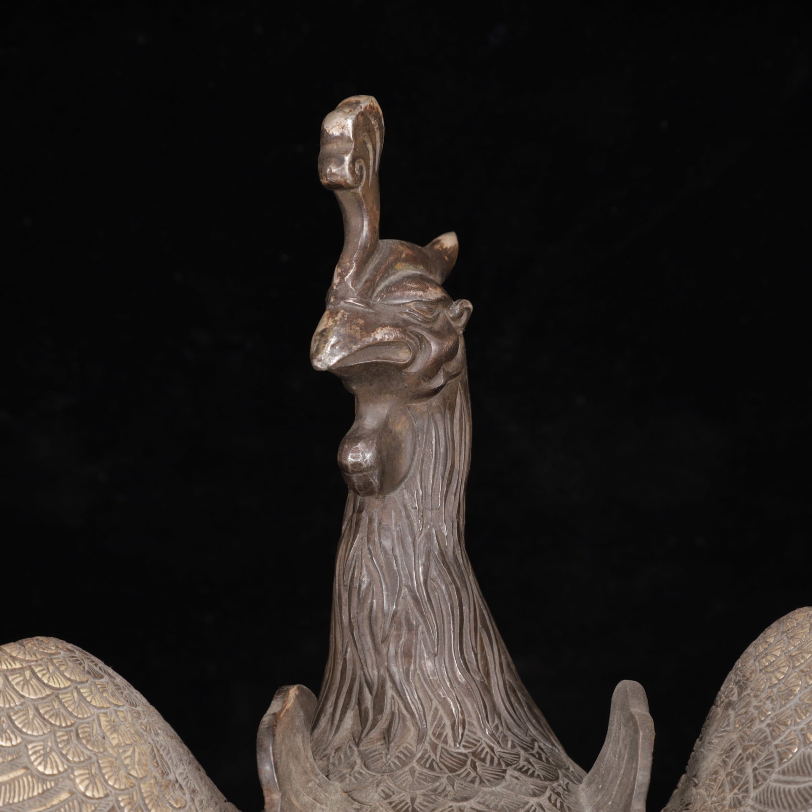 An Exquisite Silver-Plated Bronze Phoenix Ornament - 11