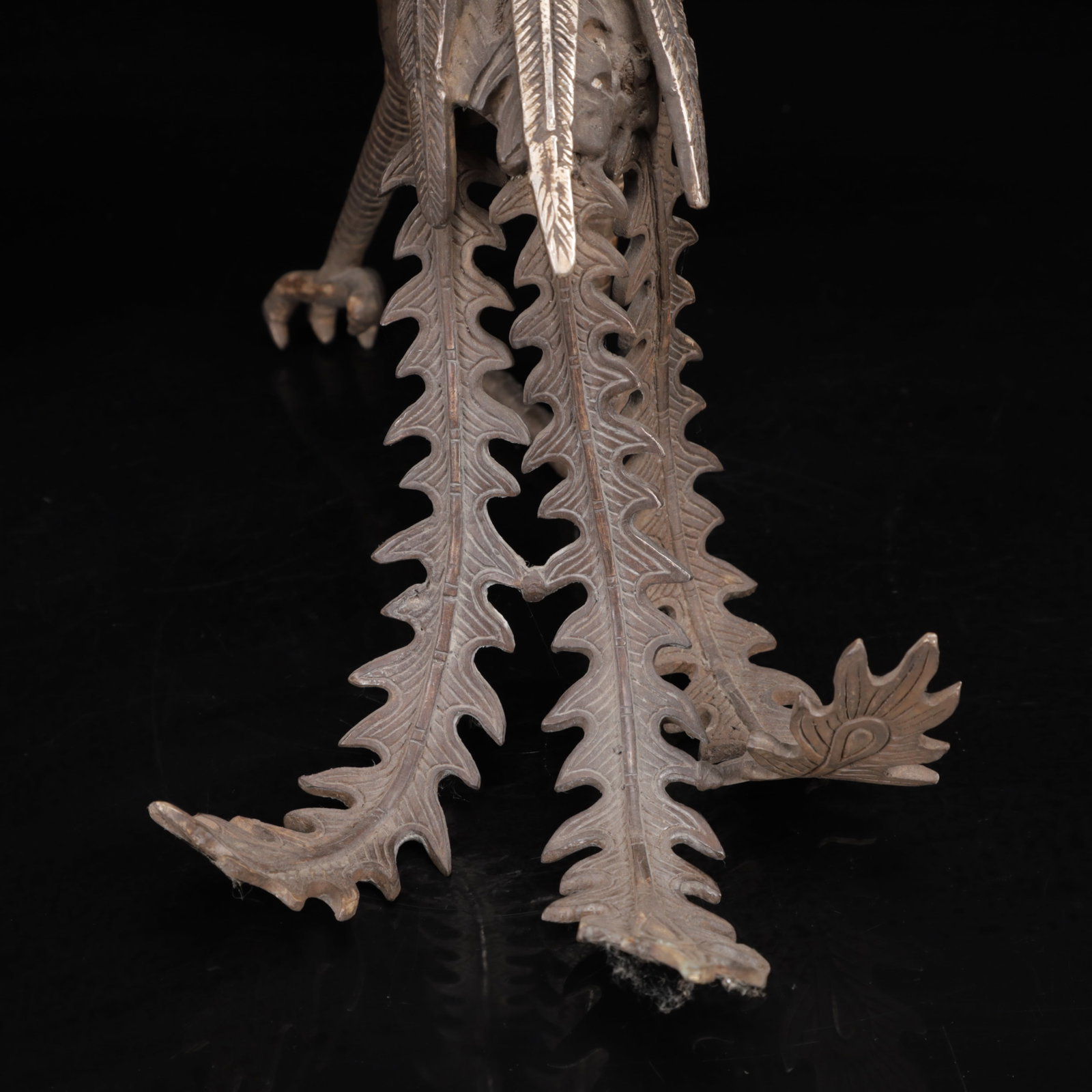 An Exquisite Silver-Plated Bronze Phoenix Ornament - 12
