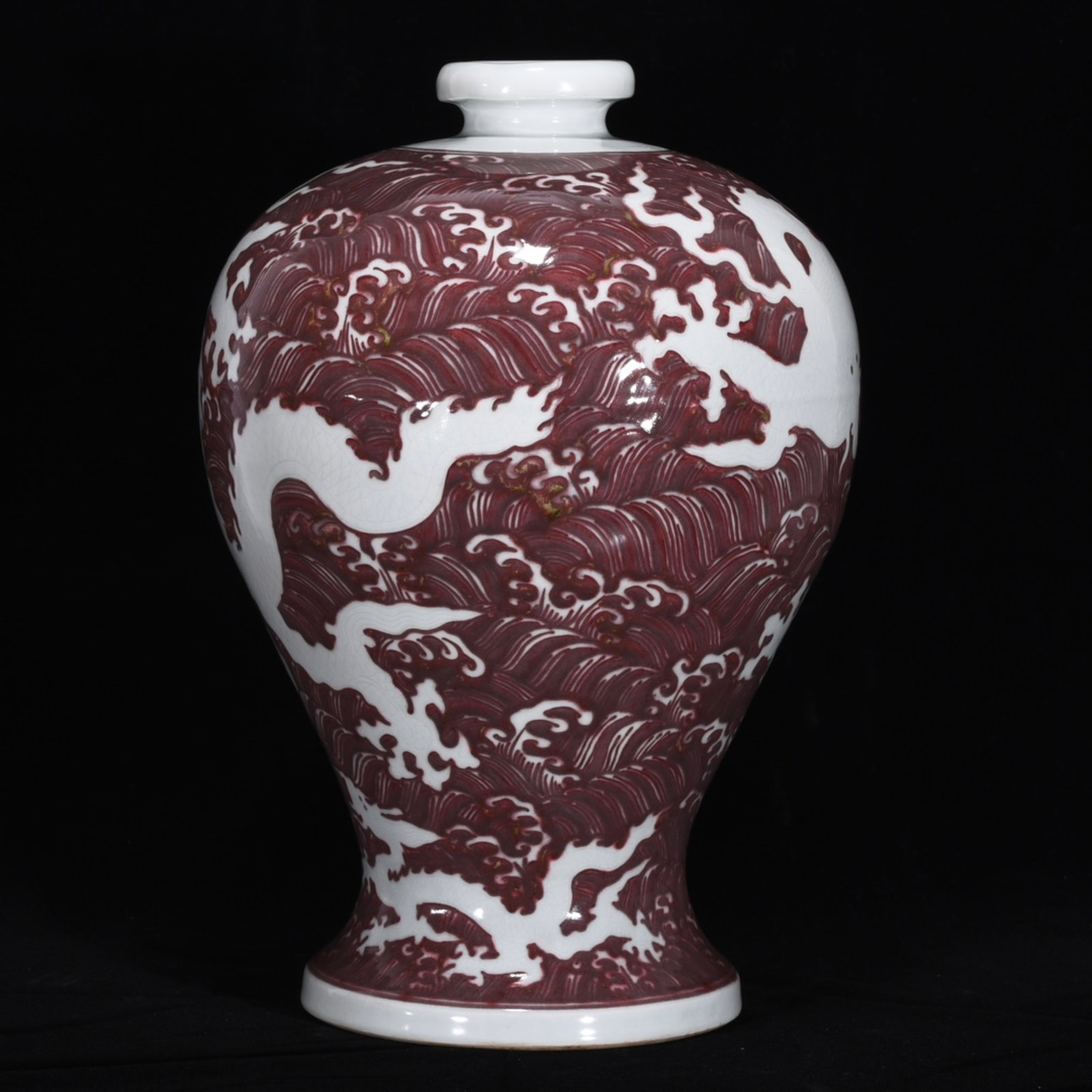 A Huge UnderGlazed-Red Dragon Pattern Vase - 2
