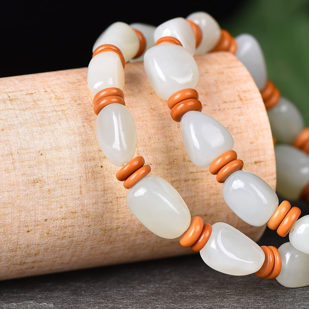 An Exquisite White Jade Bracelets - 6