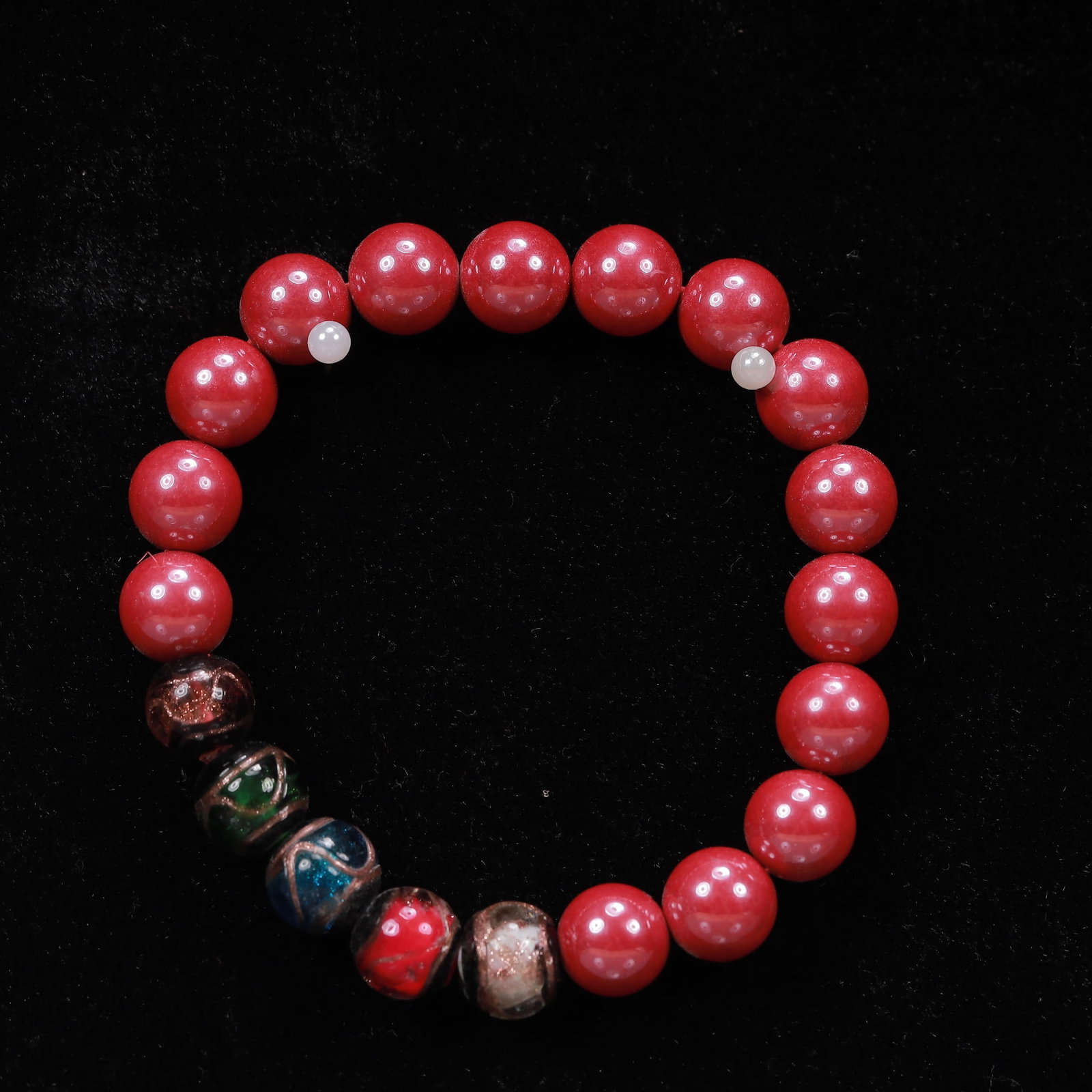 An Exquisite Cinnabar Bracelets - 3