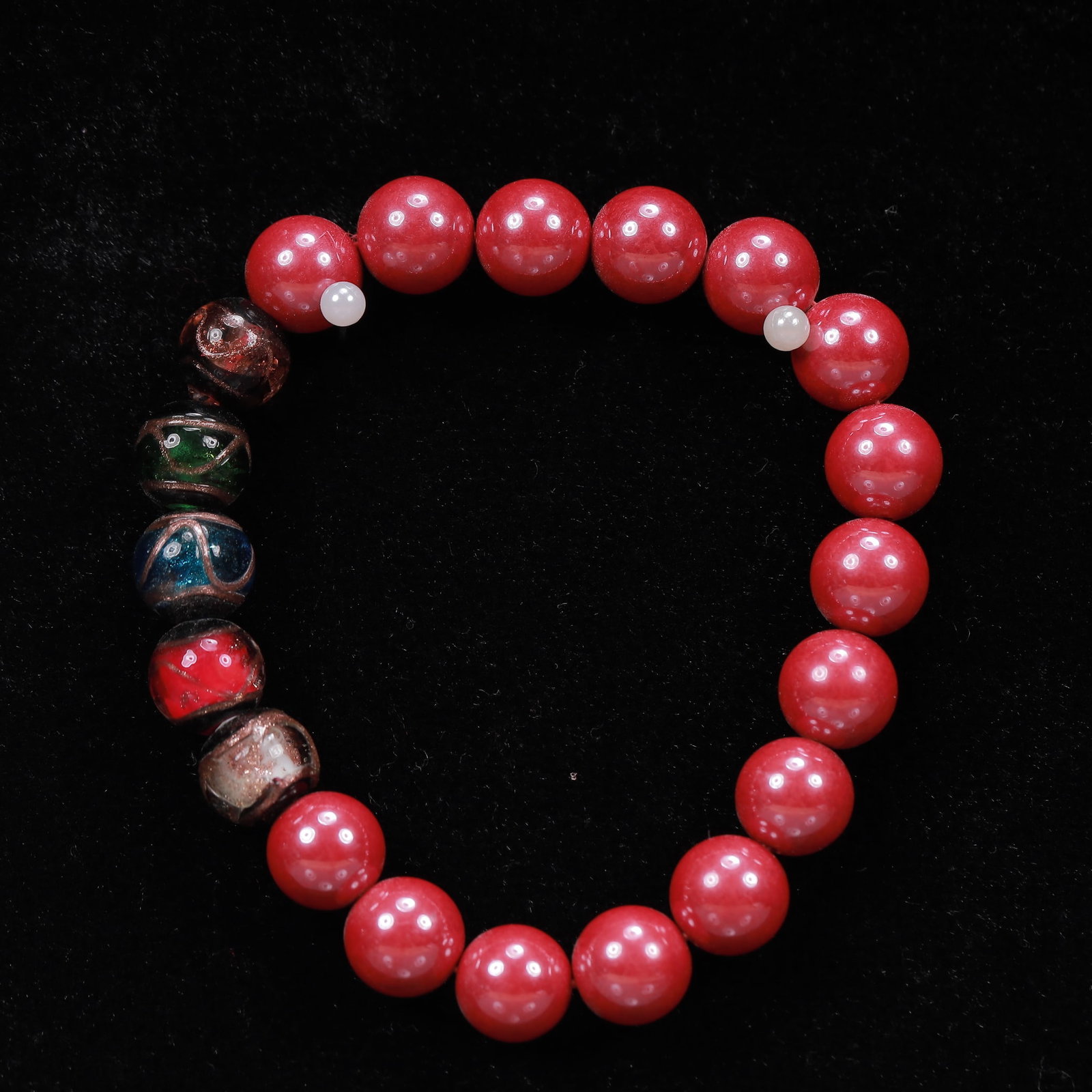 An Exquisite Cinnabar Bracelets - 4