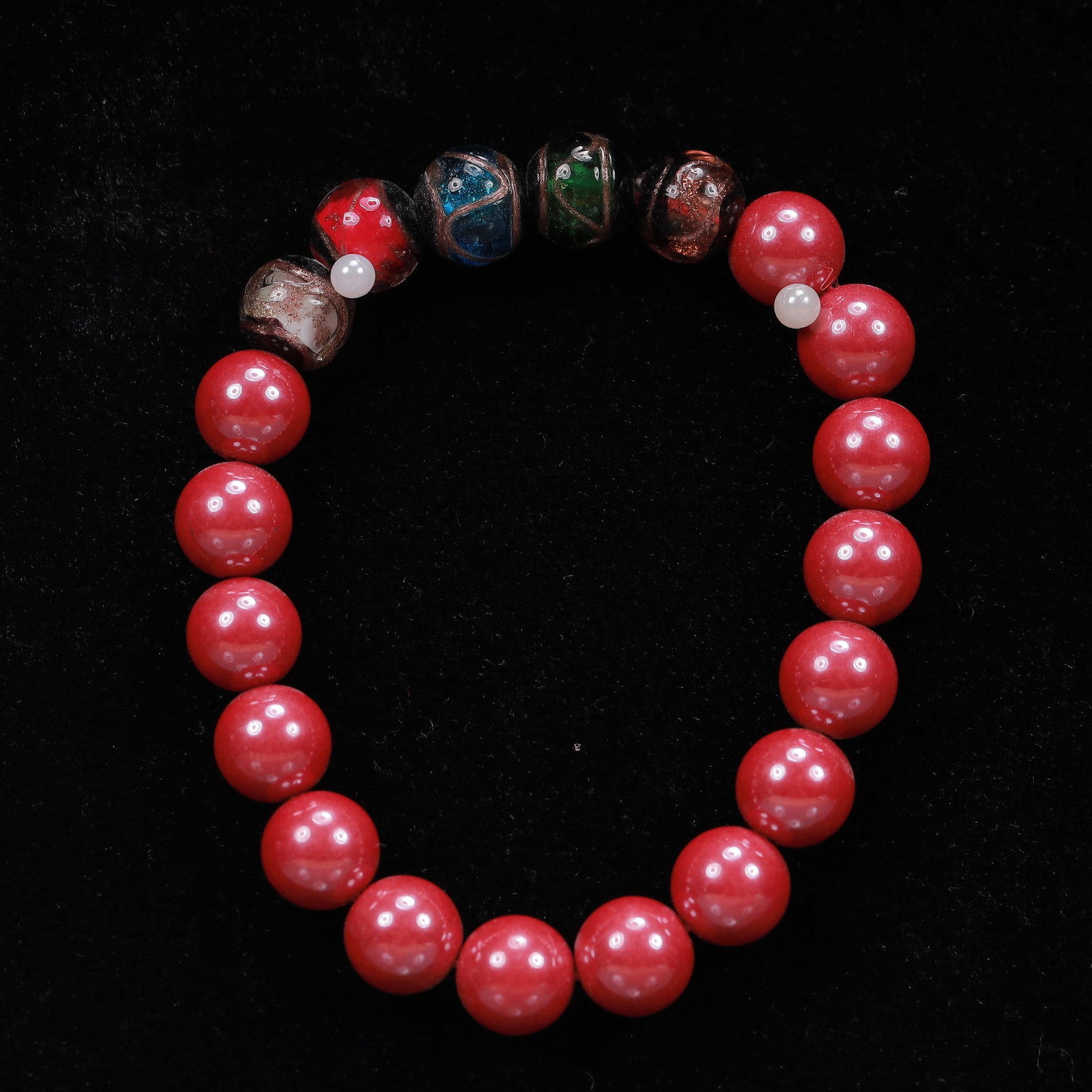An Exquisite Cinnabar Bracelets - 5