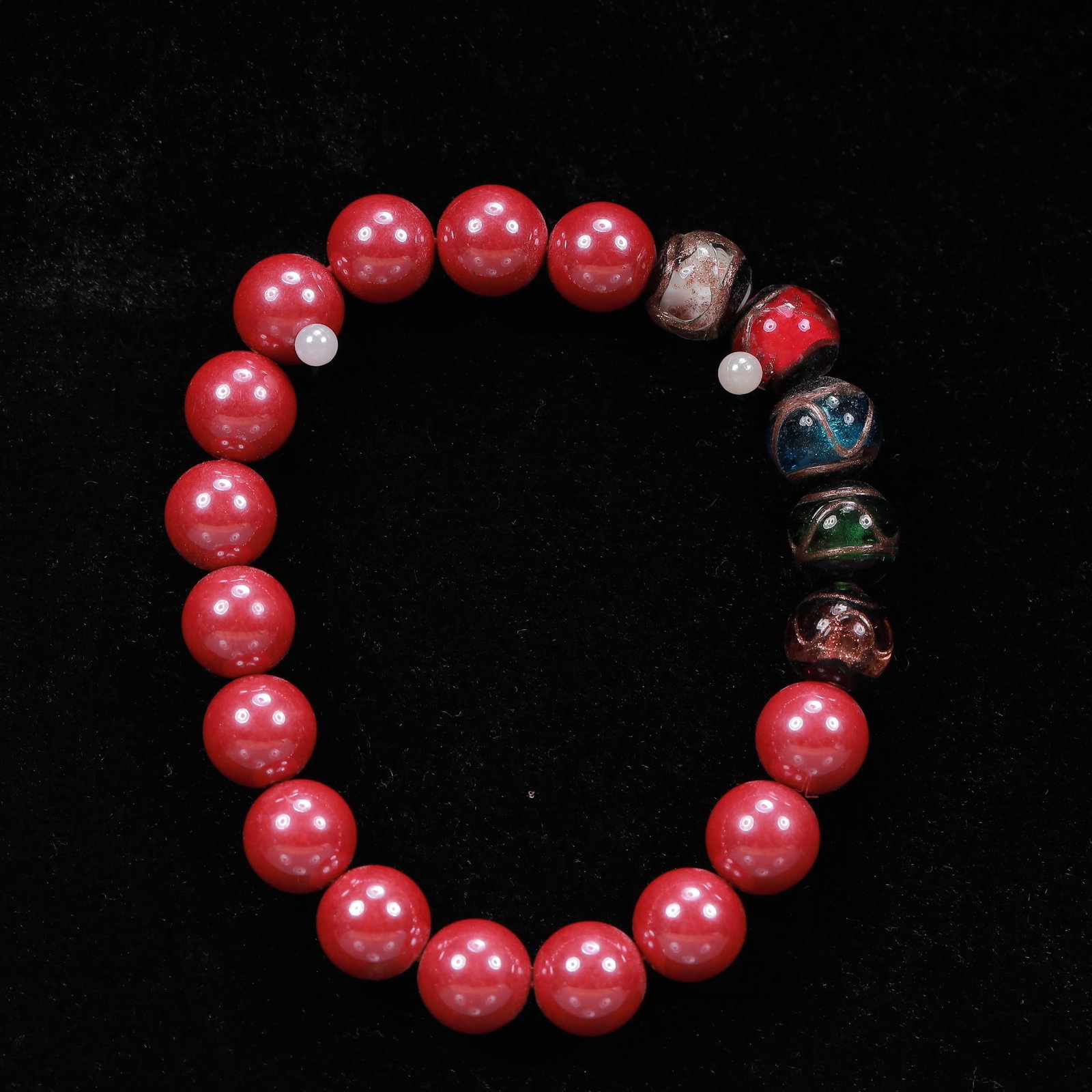 An Exquisite Cinnabar Bracelets - 6