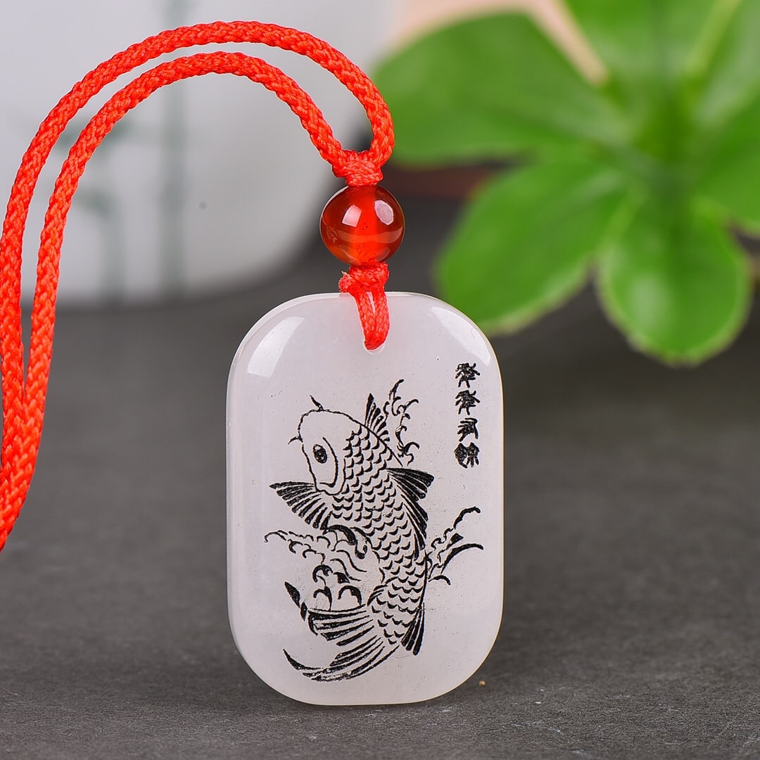 An Exquisite White Jade Fish Pattern Pendant - 4