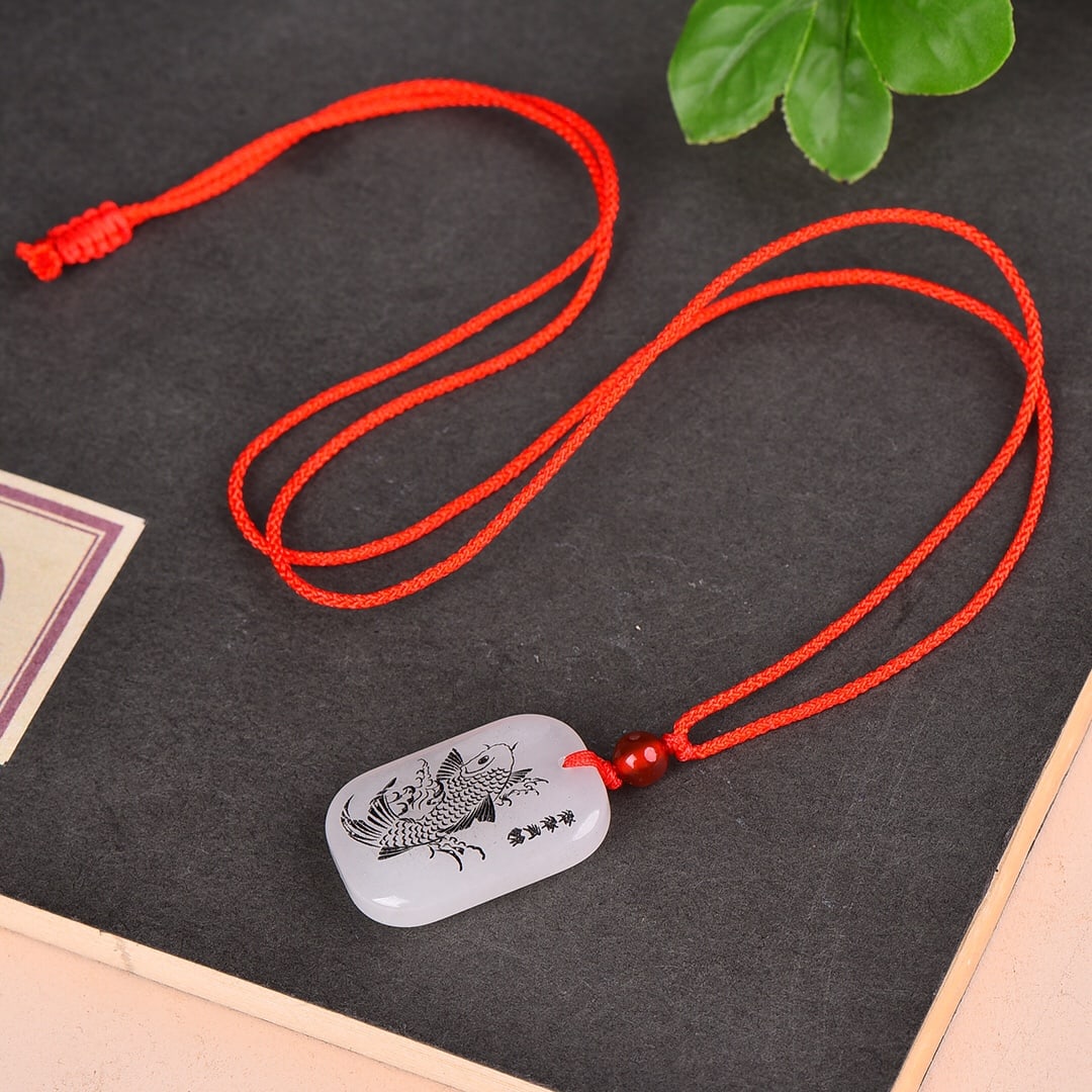 An Exquisite White Jade Fish Pattern Pendant - 6