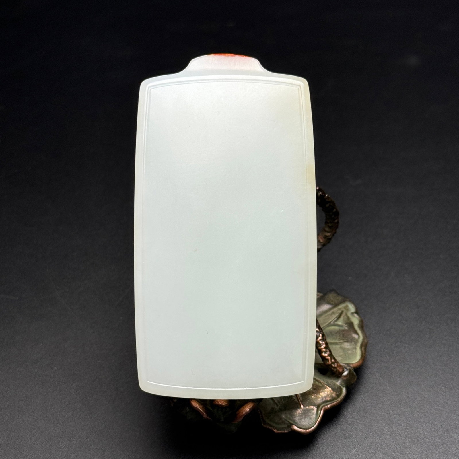 An Exquisite White Jade Pendant: An Exquisite White Jade Pendant,Qing Dynasty,China,Size:37mmx71mmx10mm,Weight:66g 白玉牌,中国清代