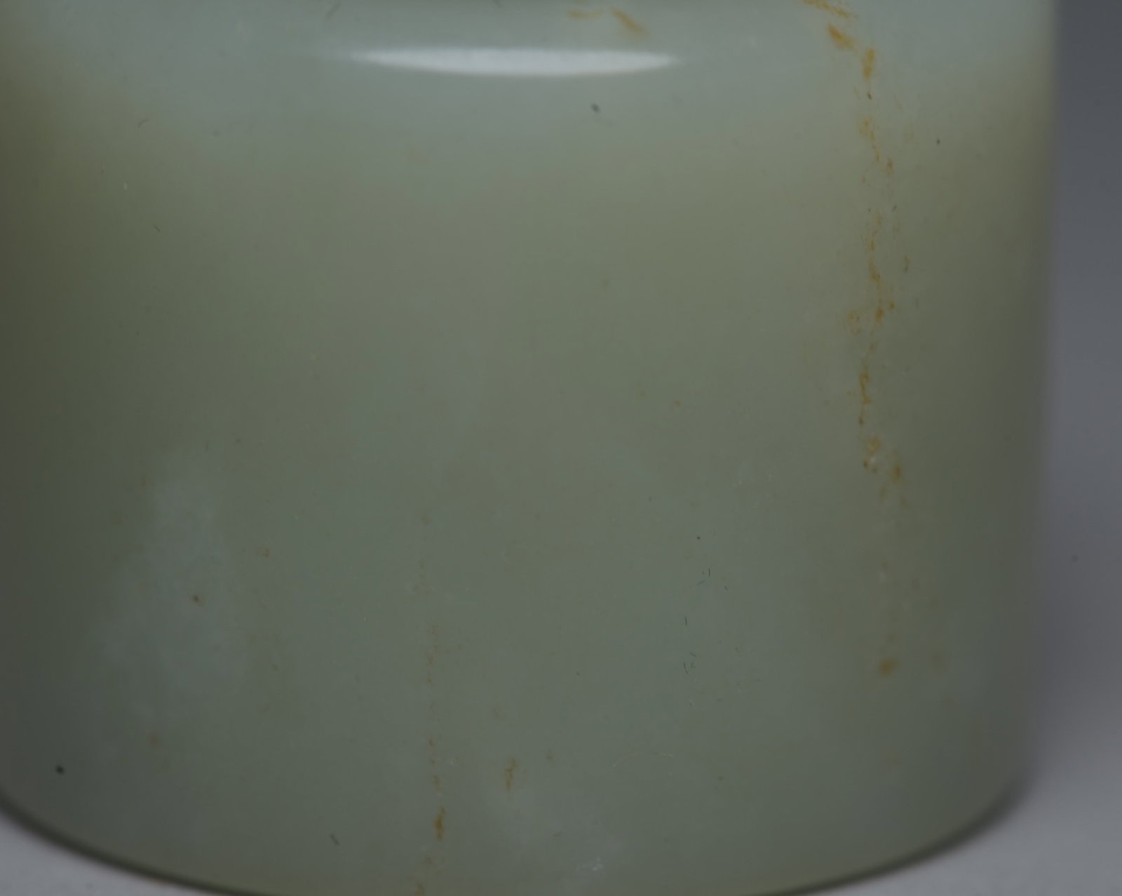 An Exquisite White Jade Thumb Ring - 8