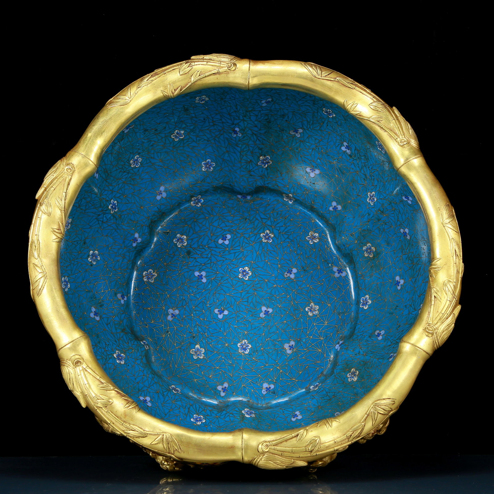 A Huge Cloisonne Lotus Pattern Animals Vat - 6