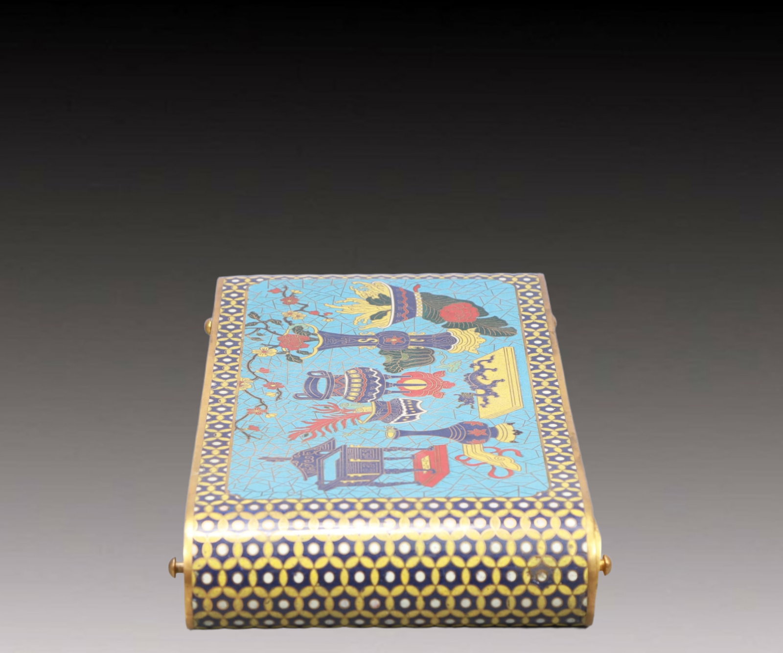 A Rare Cloisonne Flower Pattern End Table - 5