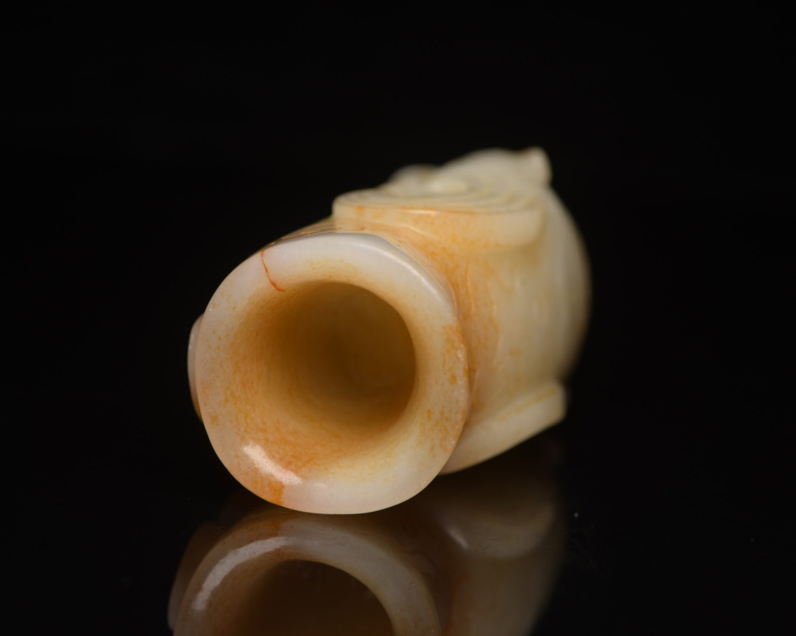 An Exquisite White Jade Auspicious Beast Pattern Cup - 5