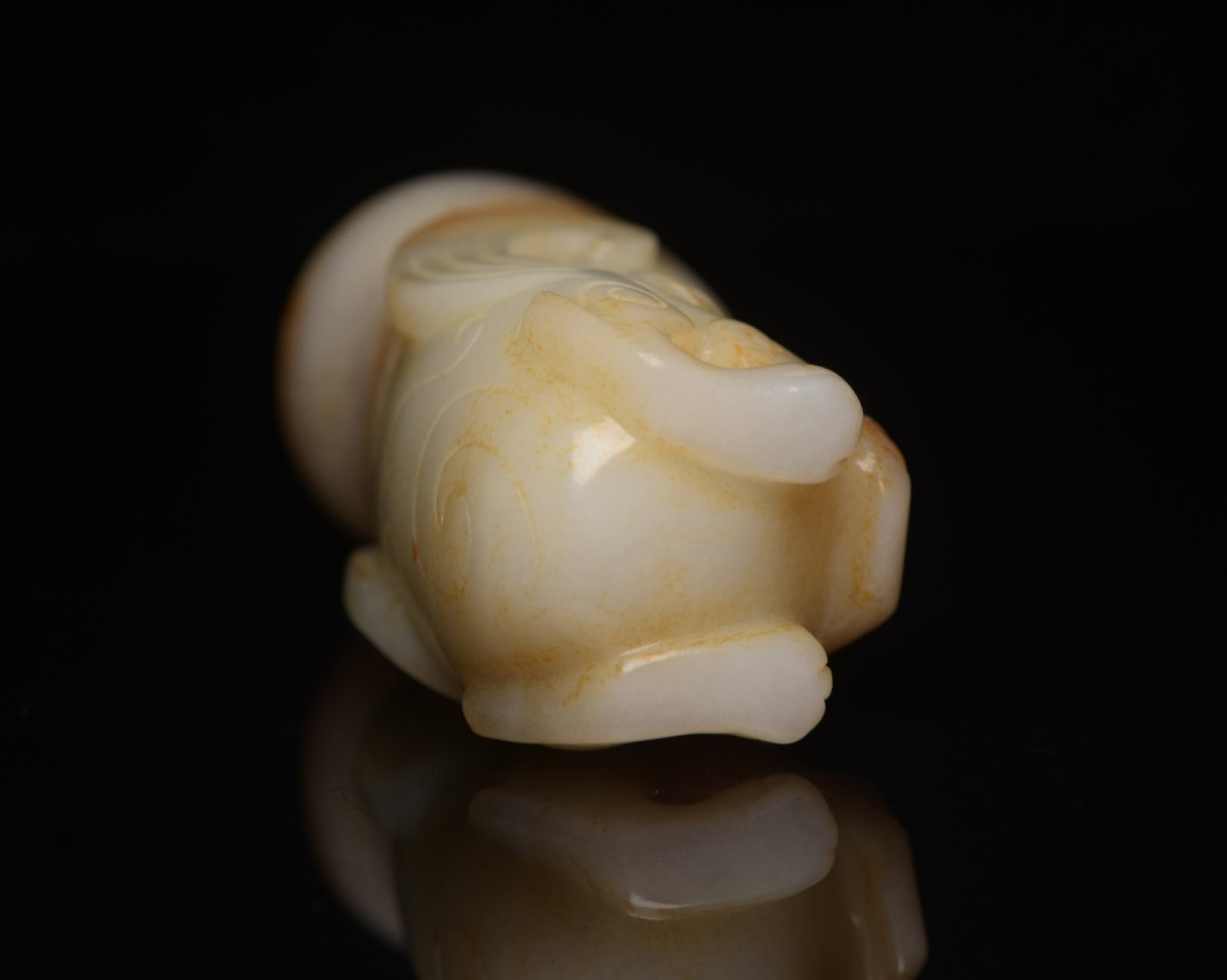 An Exquisite White Jade Auspicious Beast Pattern Cup - 6