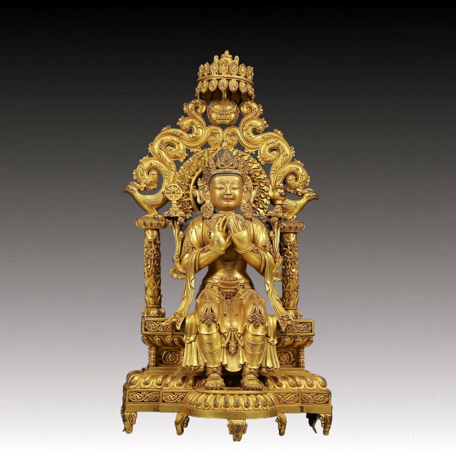 A Magnificent Gilt-Bronze Figure Of Bodhisattva (1 of 10)