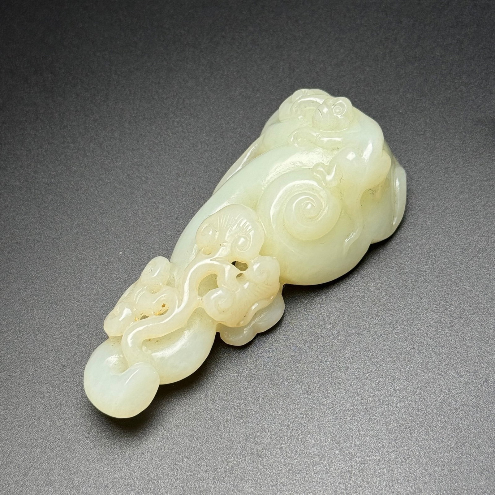 An Exquisite White Jade Ganoderma lucidum Pattern Ruyi - 7