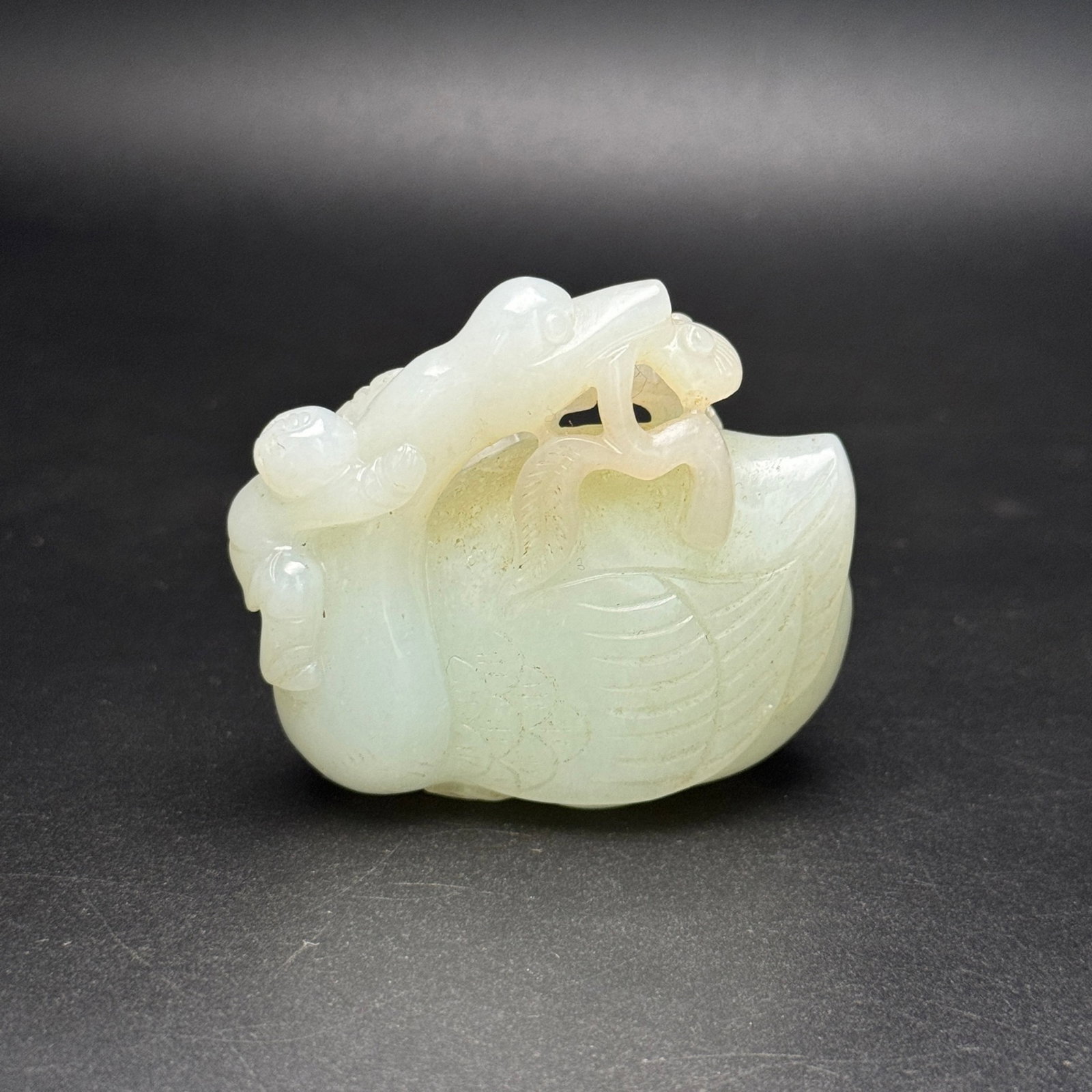 An Exquisite White Jade Goose Ornament: An Exquisite White Jade Goose Ornament,Qing Dynasty,China,Size:58mmx55mmx29mm,Weight:105g 白玉鹅摆件,中国清代