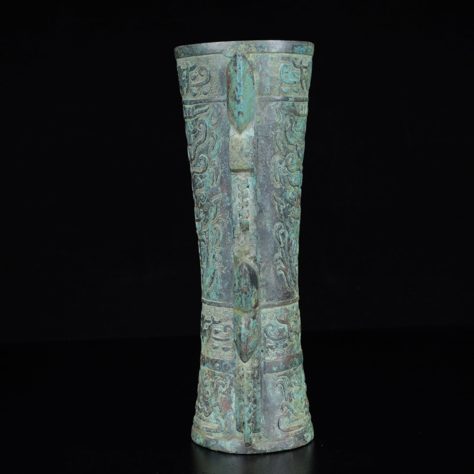 An Archaic Bronze Beast-Face Pattern Cup - 5