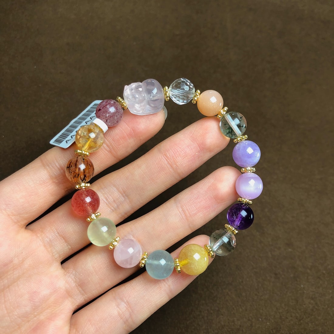 An Exquisite Multi-Gem Bracelets: An Exquisite Multi-Gem Bracelets,Size:9.3mm,Weight:21.7g 多宝手串