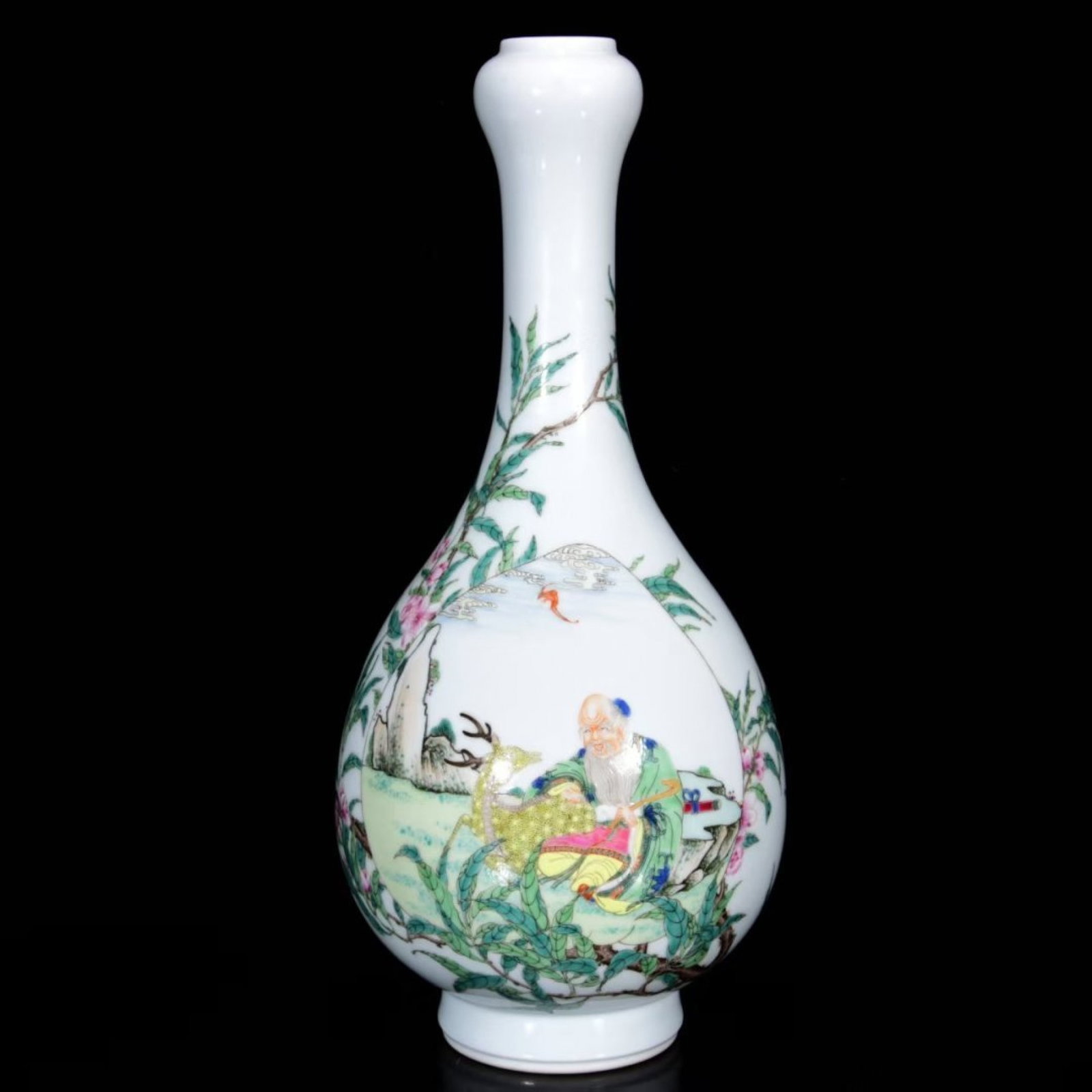 An Exquisite Famille-Rose Character and Story Pattern Vase: An Exquisite Famille-Rose Character and Story Pattern Vase,Qing Dynasty,China,Yongzheng Six-character Mark,Size:12.2inx5.1in 粉彩人物故事纹瓶,中&#