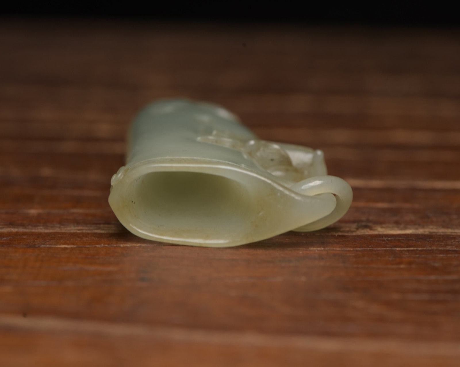 An Exquisite White Jade Dragon Pattern Cup - 5