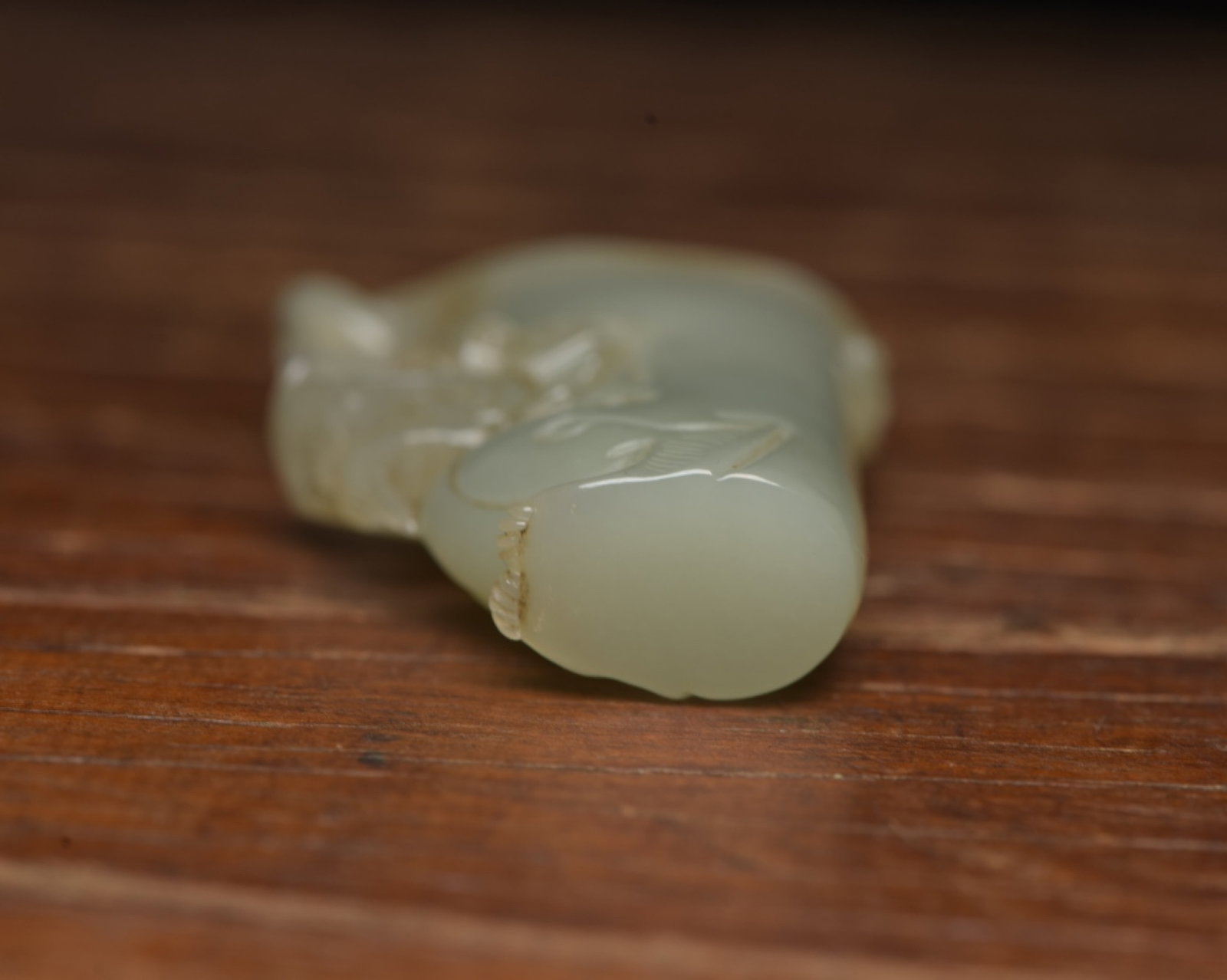 An Exquisite White Jade Dragon Pattern Cup - 6
