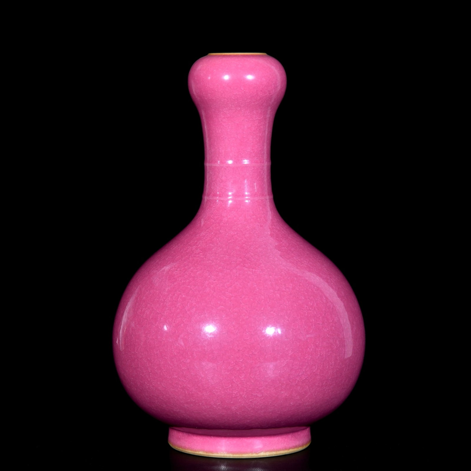A Rare Ruby Red Glazed Vase: A Rare Ruby Red Glazed Vase,Qing Dynasty,China,Yongzheng Four-Character Mark,Size:12.6inx7.9in 胭脂红瓶,中国清代,雍正四字款