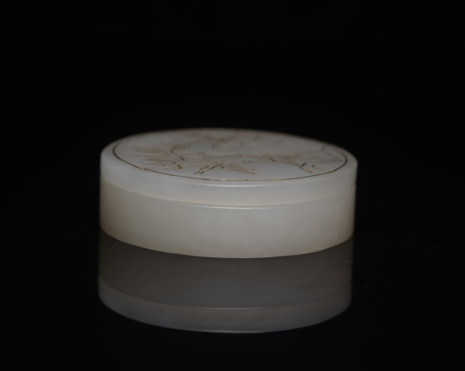 An Exquisite White Jade Bamboo Pattern Box - 3