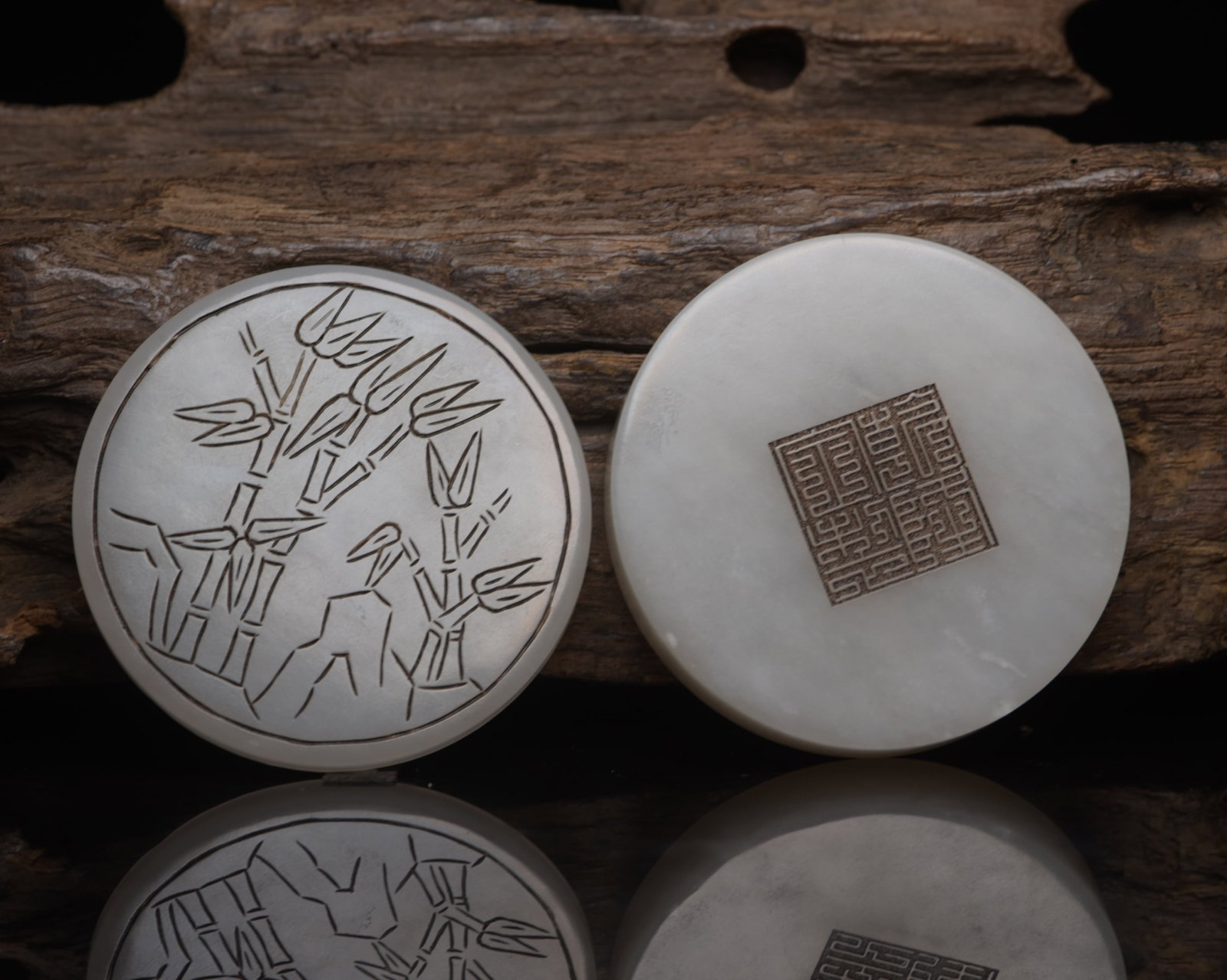 An Exquisite White Jade Bamboo Pattern Box - 5