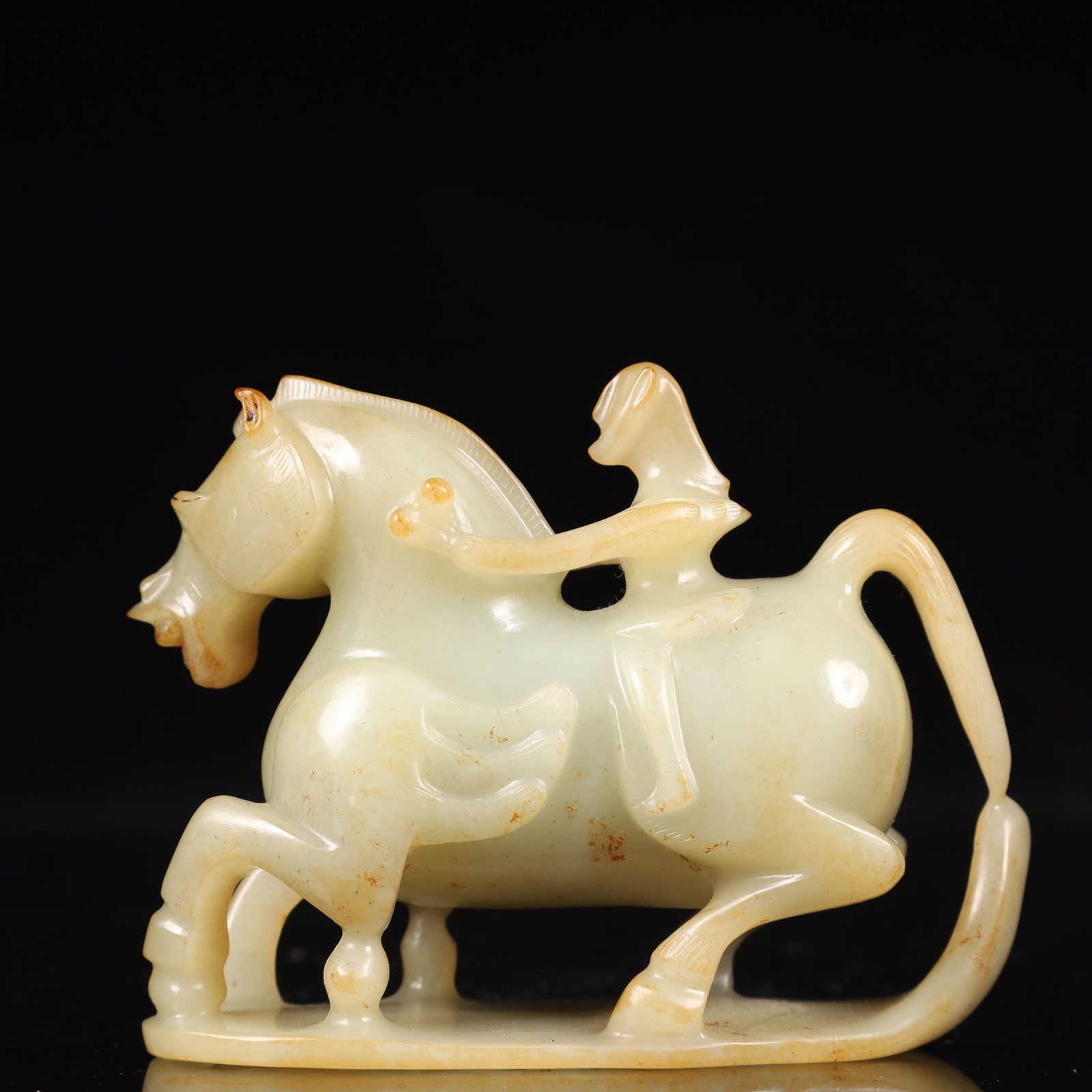 A Huge Cloisonne Inlaid White Jade Bats and Peach Pattern Ruyi: A Huge Cloisonne Inlaid White Jade Bats and Peach Pattern Ruyi,Qing Dynasty, China,Qianlong Six-character Mark,Size:3.9inx4.7inx20.9in,Weight:1450g 景泰蓝镶白玉
