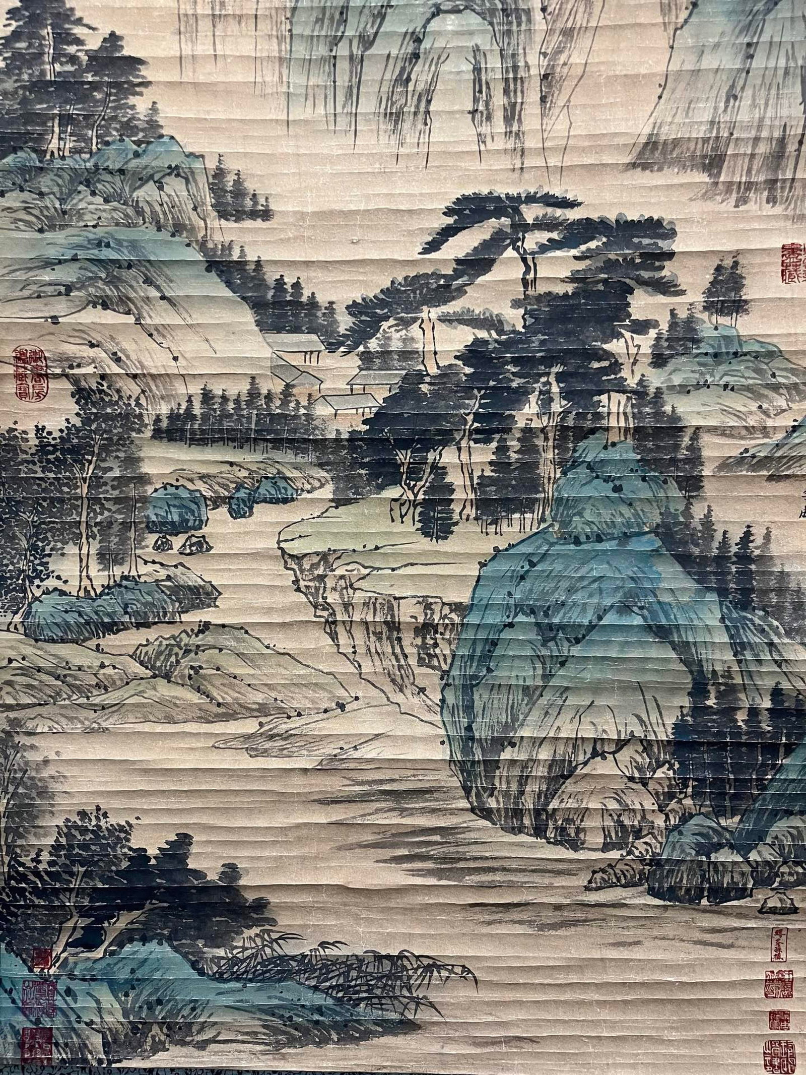 A Chinese Vertical Scroll Ink Painting of Landscape on Paper,Li Cheng - 4