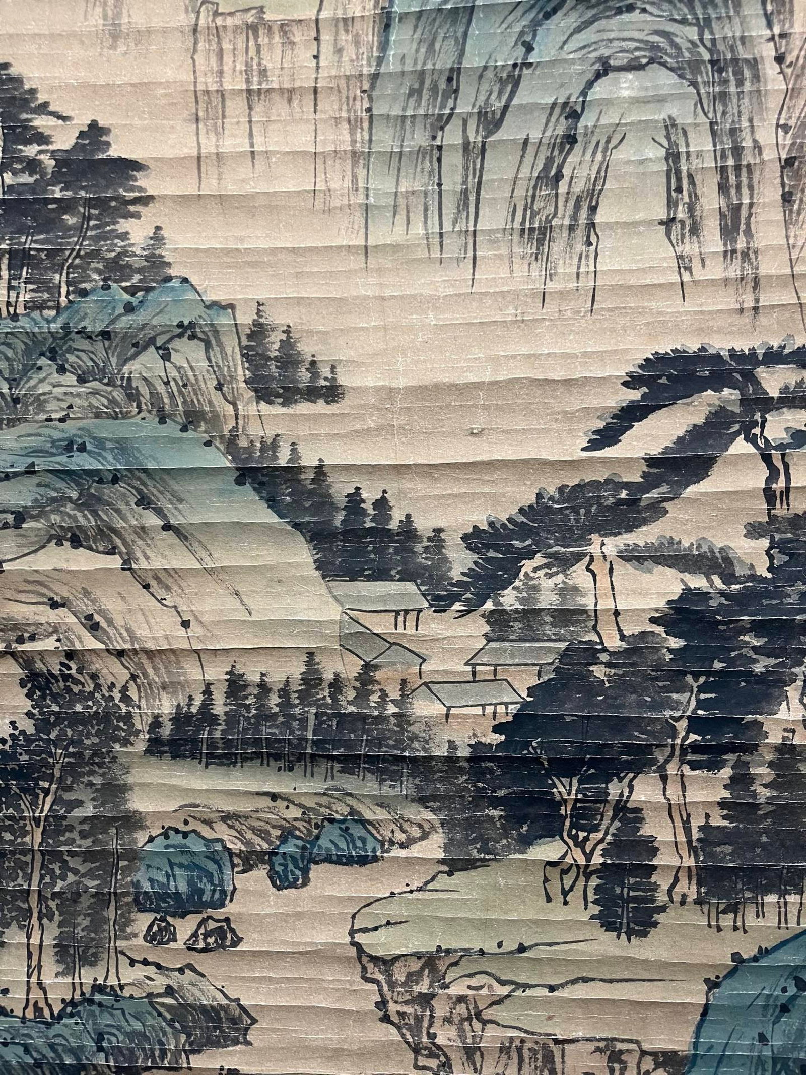A Chinese Vertical Scroll Ink Painting of Landscape on Paper,Li Cheng - 7