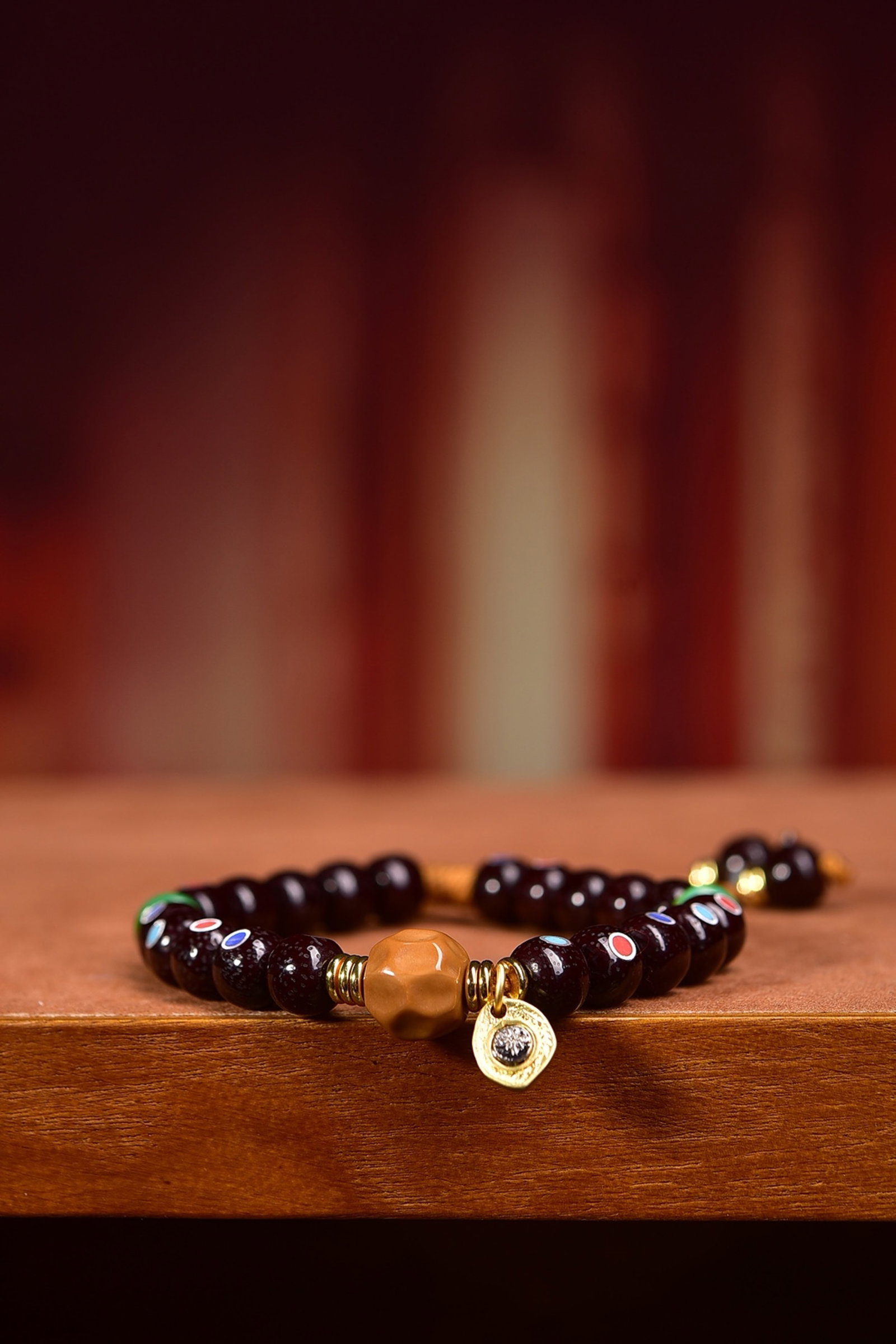 An Exquisite Bodhi Seeds Bracelets,Inlaid Gems - 5