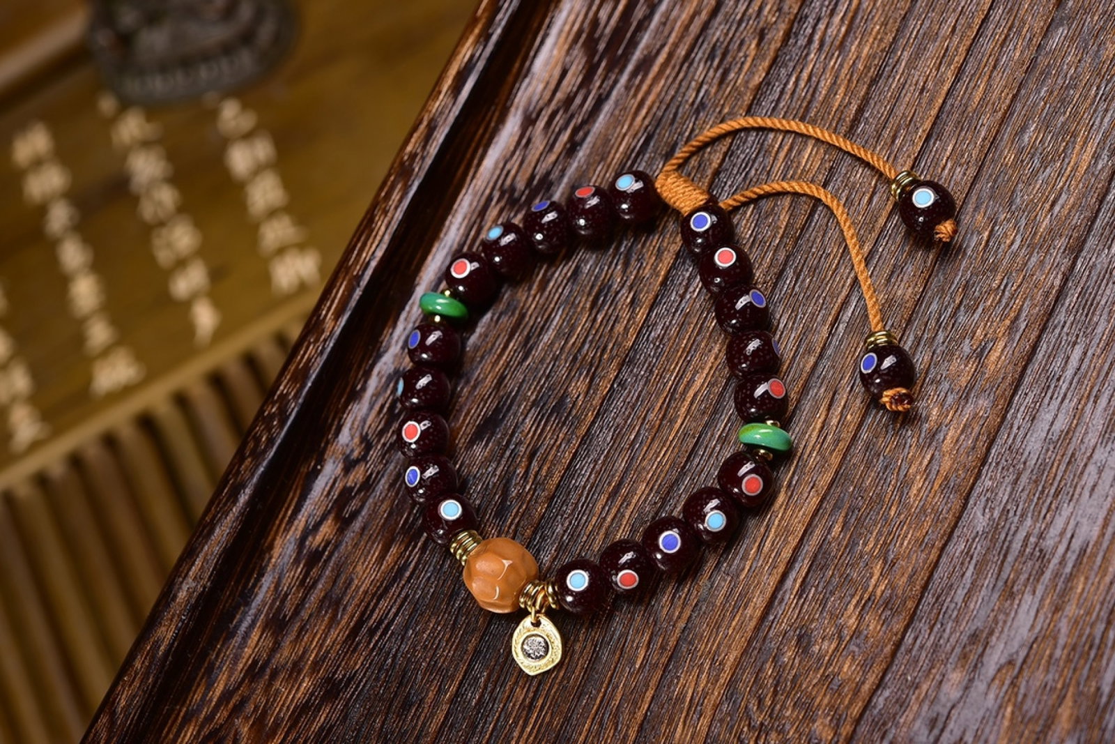 An Exquisite Bodhi Seeds Bracelets,Inlaid Gems - 6