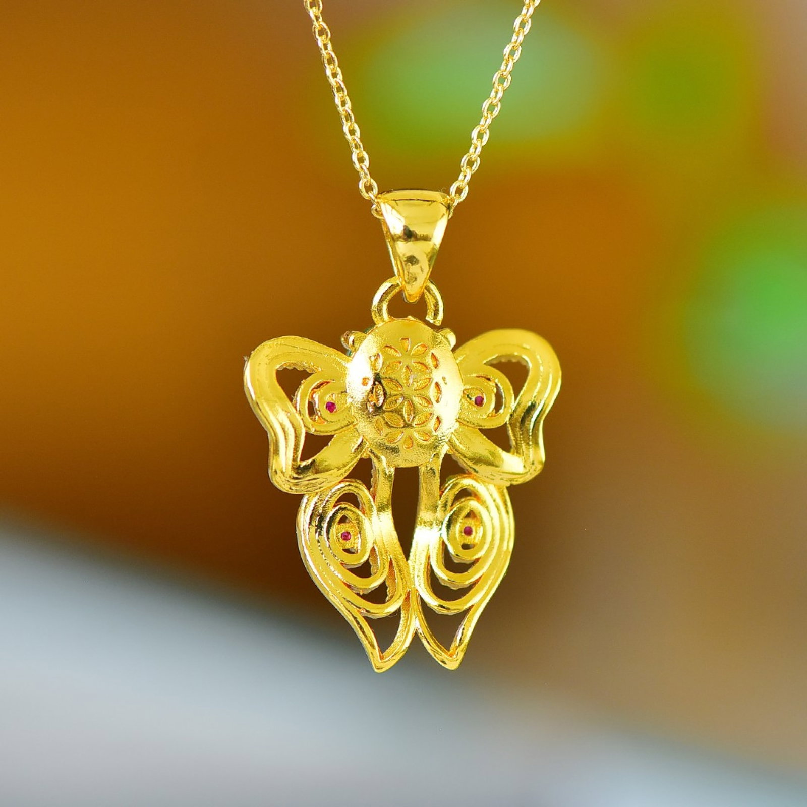 An Exquisite Butterfly Pendant,Inlaid Diamond - 5