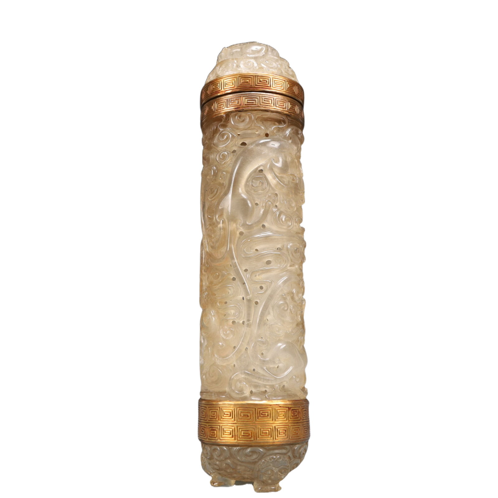 A Pair of Exquisite Crystal Auspicious Beast Pattern Ornaments - 9