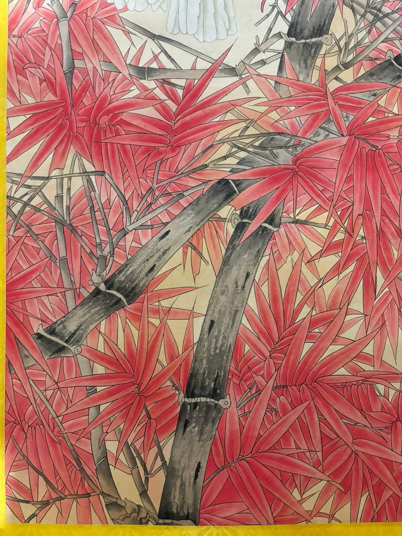 A Chinese Vertical Scroll Ink Painting of Flower and Bird on Paper,Yu Feian - 7