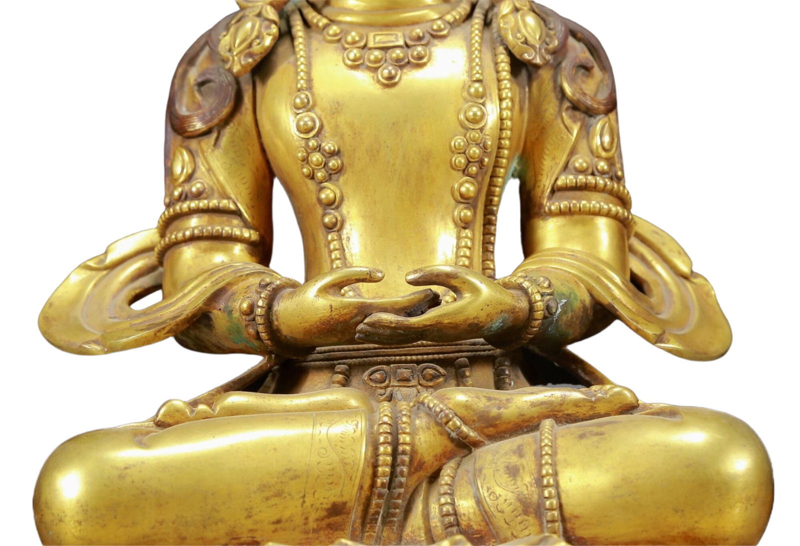 A Solemn Gilt Bronze Statue of Amitayus - 3