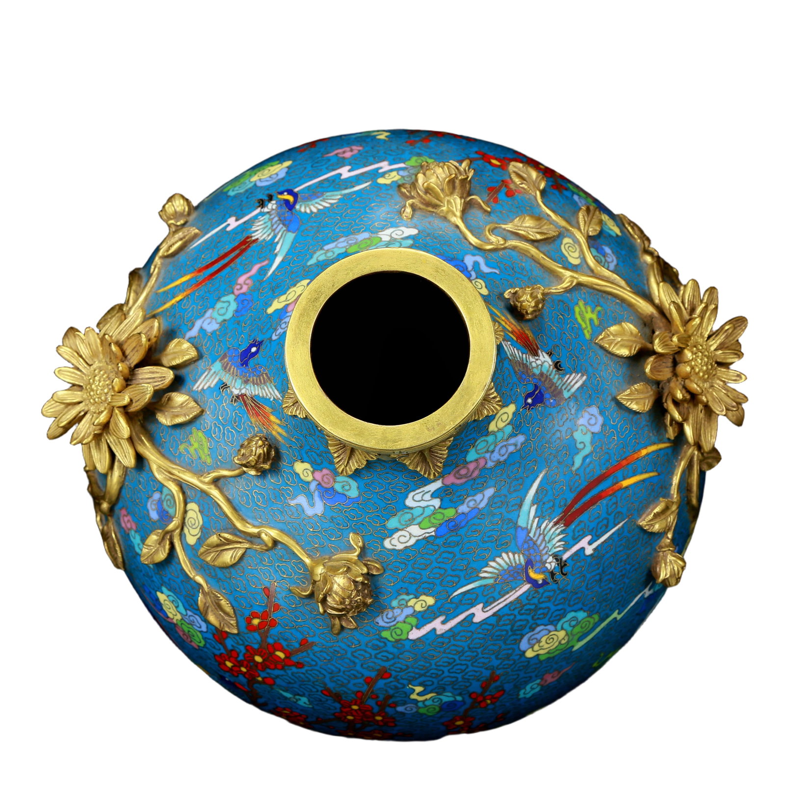 An exquisite cloisonn¨¦ vase with flower and bird patterns - 6