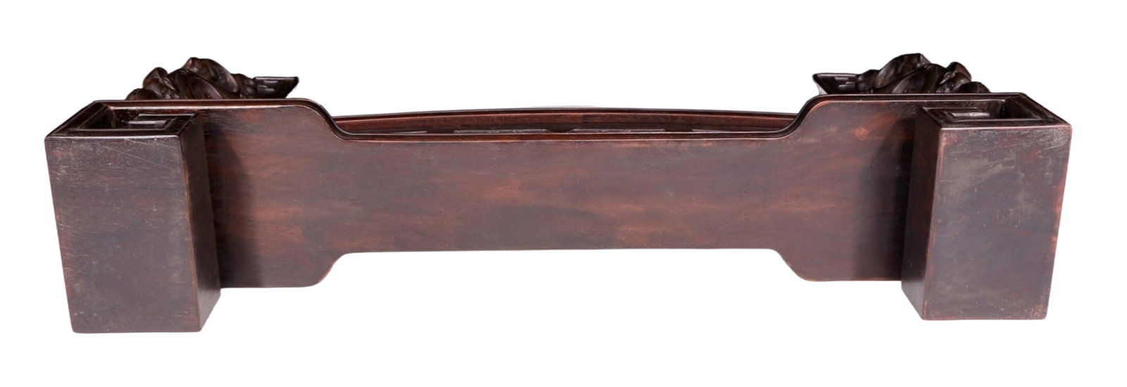 An exquisite zitanwood table screen with fish patterns - 16