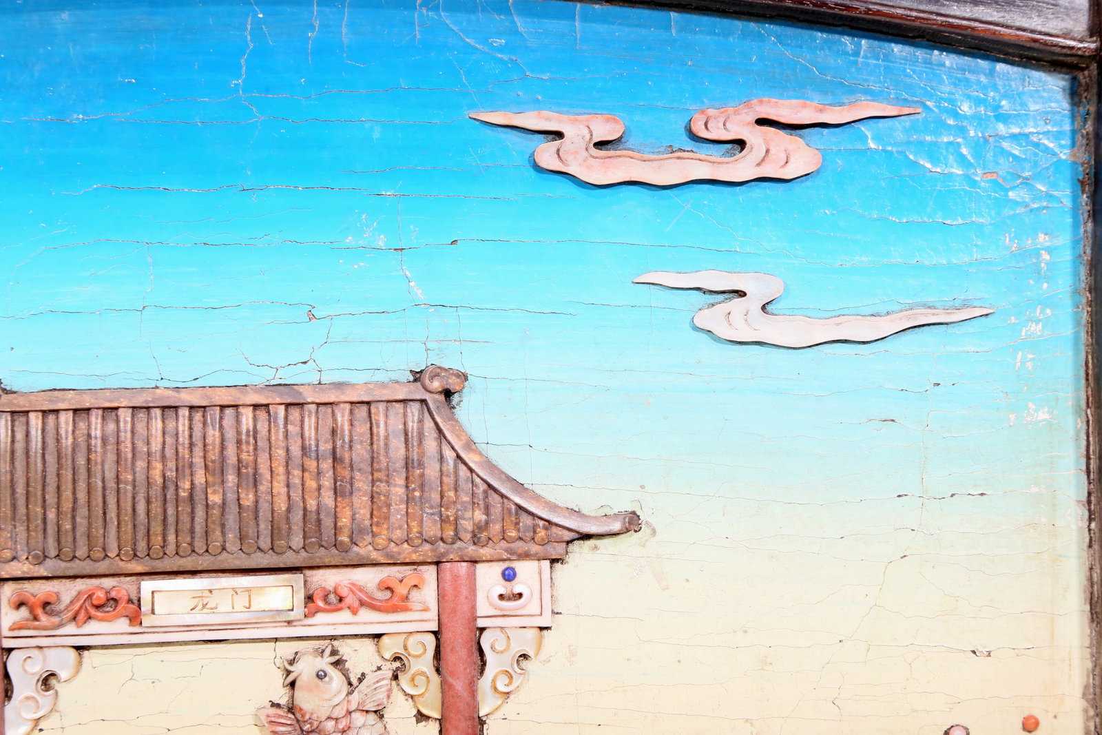 An exquisite zitanwood table screen with fish patterns - 4