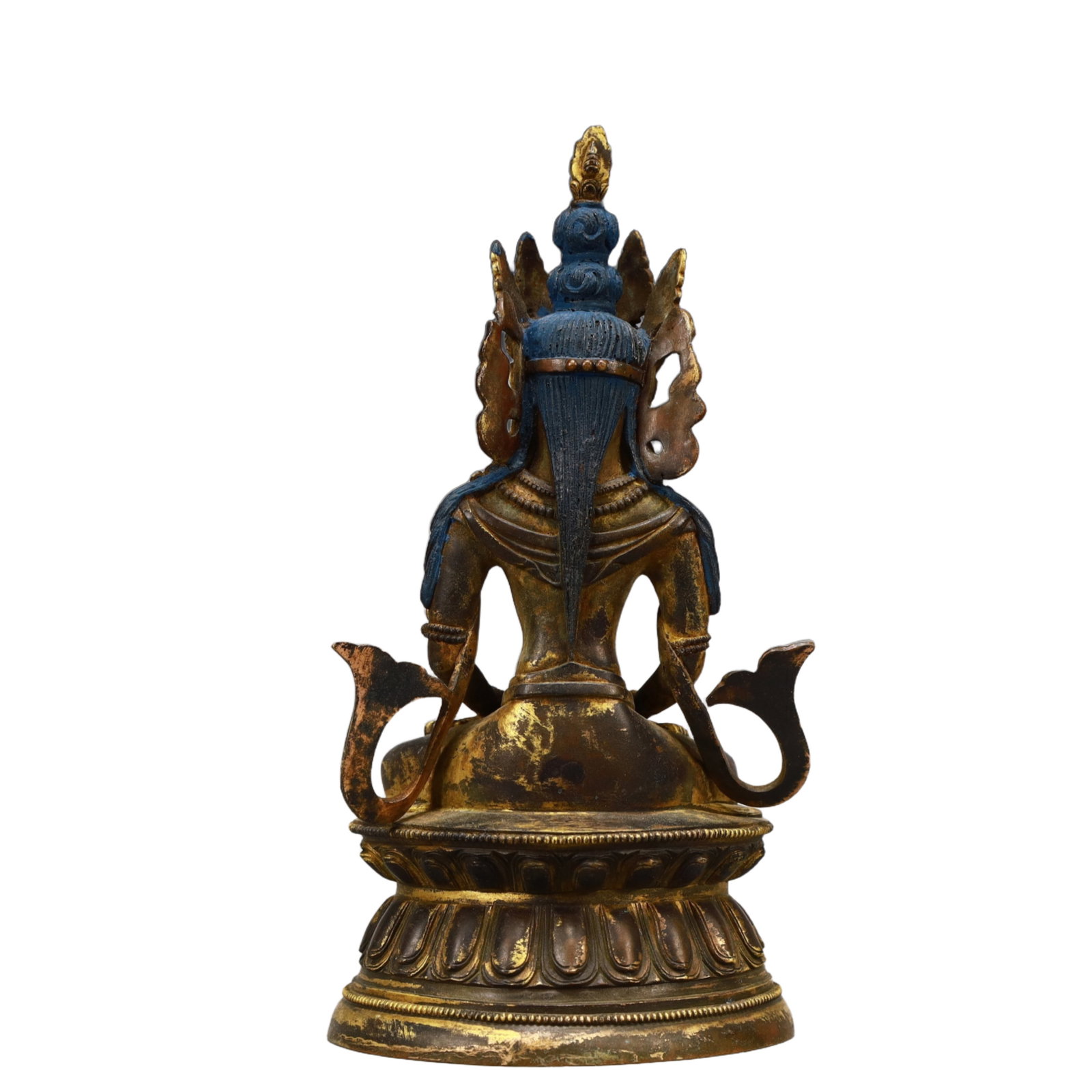 A Solemn Gilt Bronze Statue of Amitayus - 7