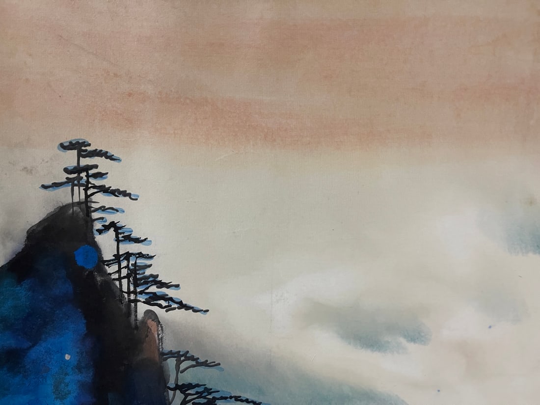 A Chinese Ink Painting of Landscape on Paper,Liu Haisu - 2