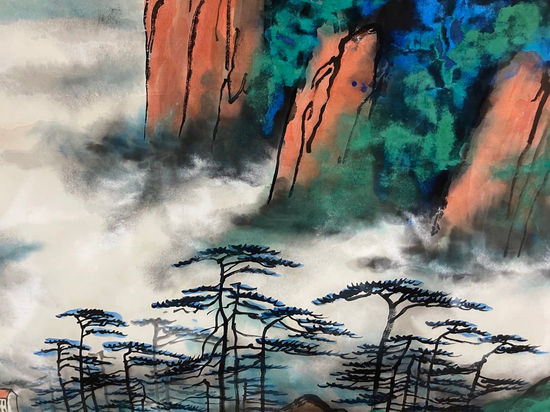 A Chinese Ink Painting of Landscape on Paper,Liu Haisu - 5