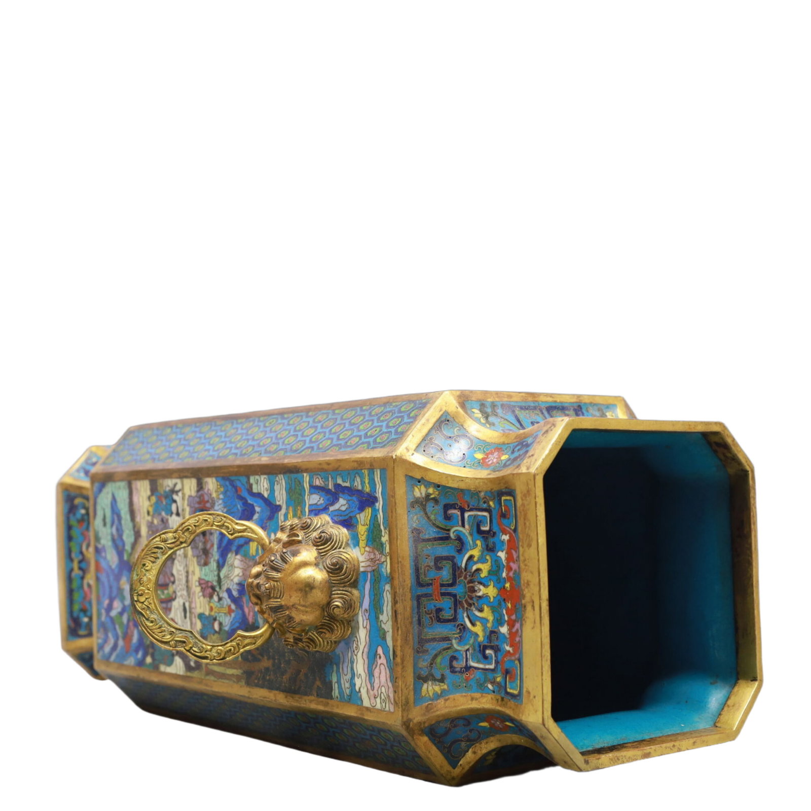 A Pair of Exquisite Cloisonne Character and Story Pattern Double-Ears Vases - 10
