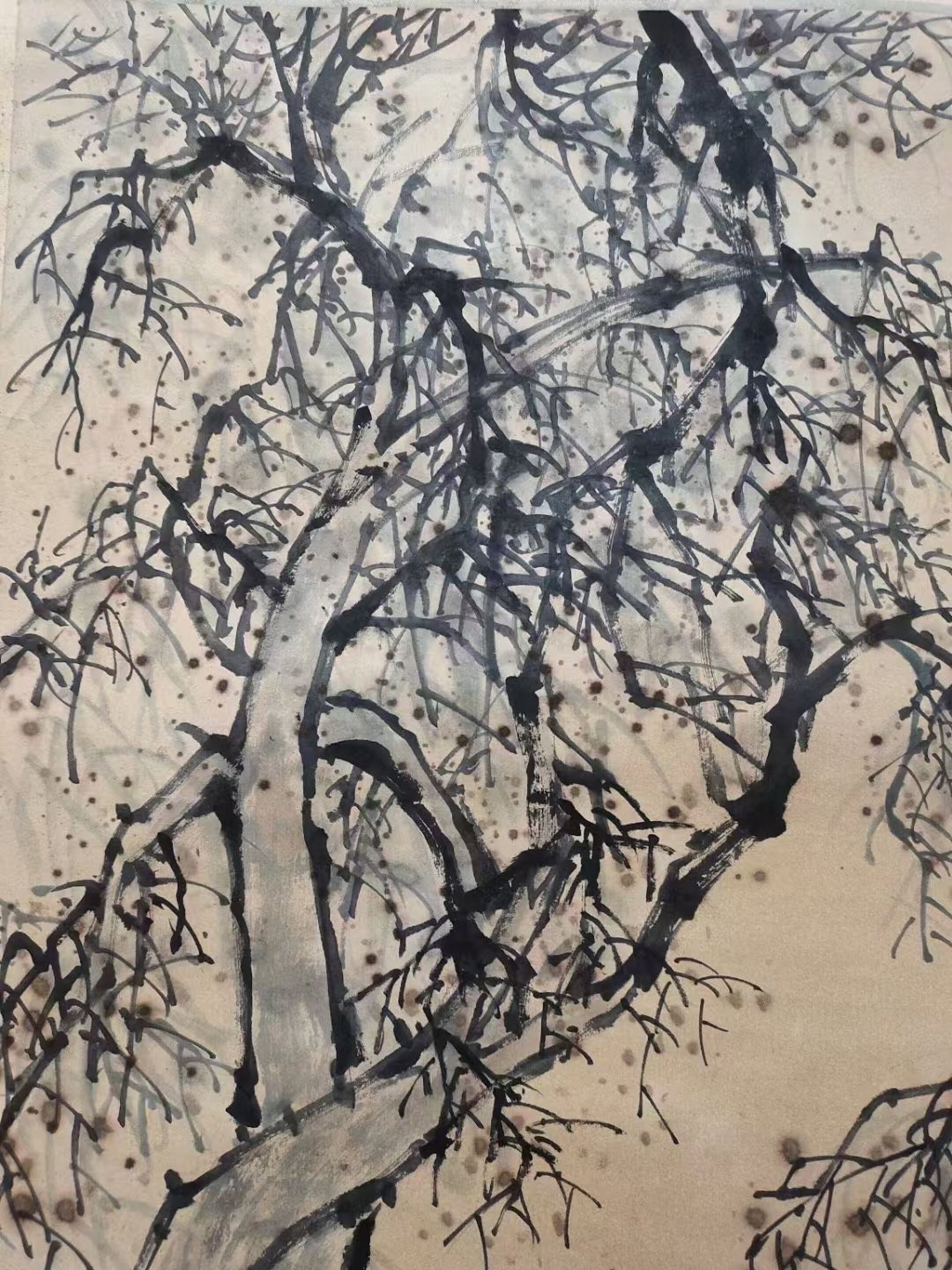 A Chinese Vertical Scroll Ink Painting of Figure on Paper,Ren Bonian - 4