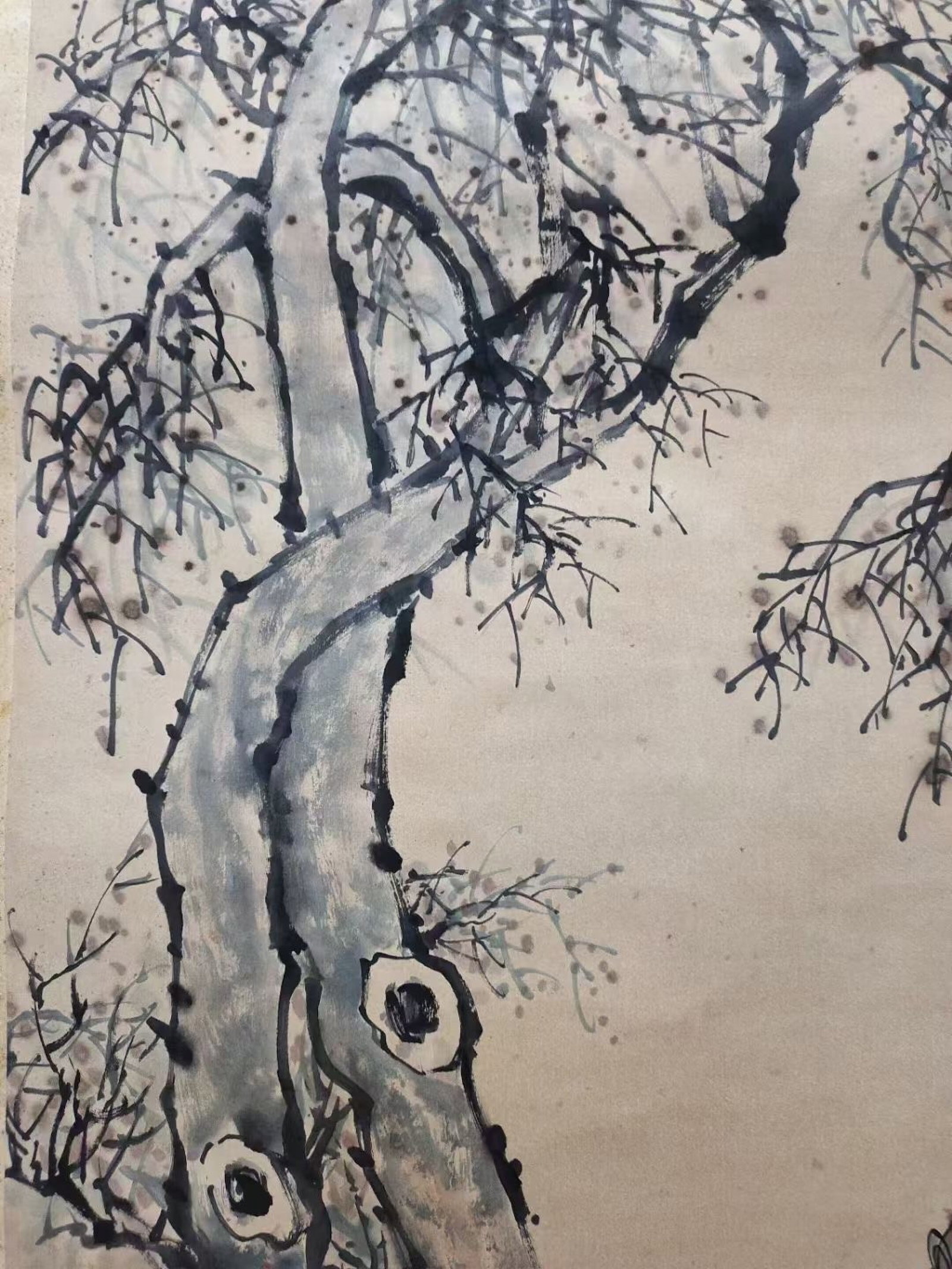 A Chinese Vertical Scroll Ink Painting of Figure on Paper,Ren Bonian - 5