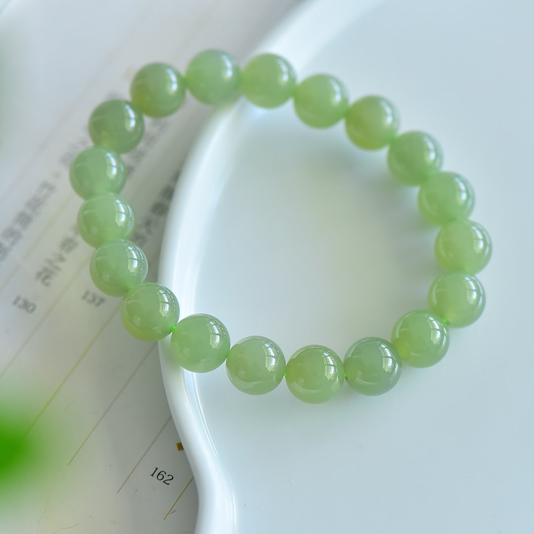 An Exquisite Greenish Jade Bracelets - 3