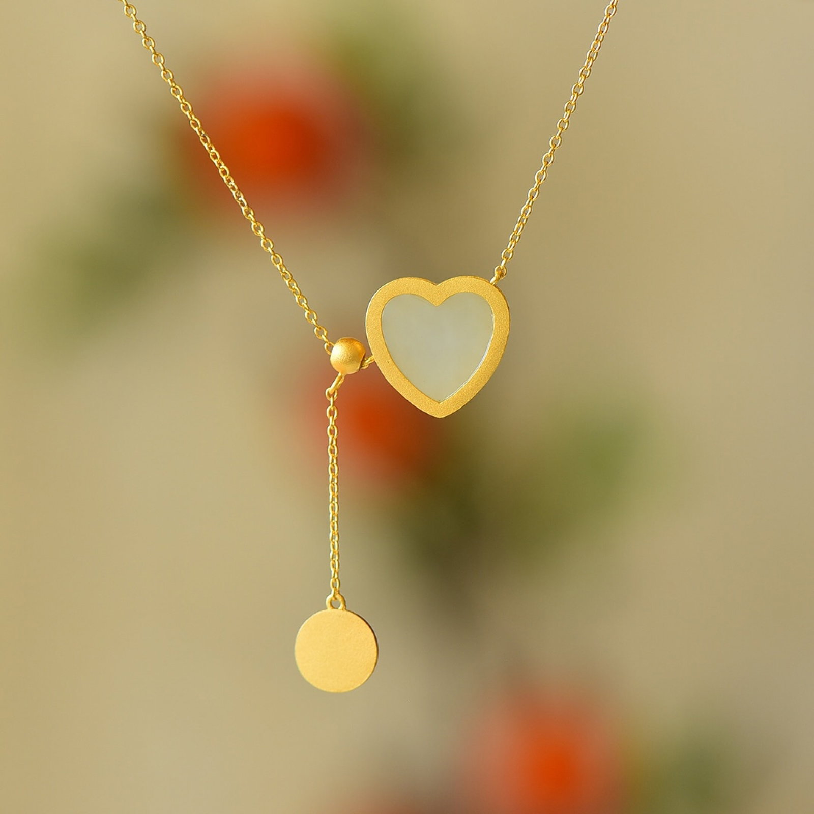 An Exquisite Sterling Silver-Gold Plated Inlaid White Jade Pendant - 5