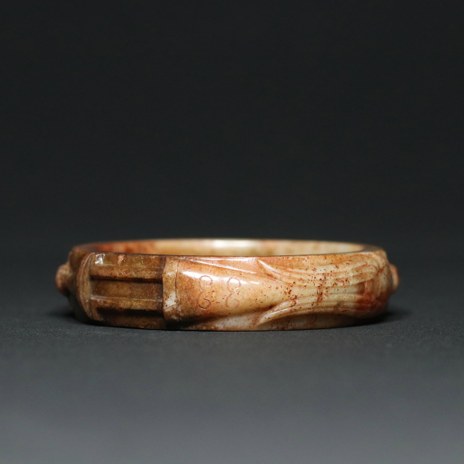 An Exquisite White Jade Figure Pattern Bracelets - 9