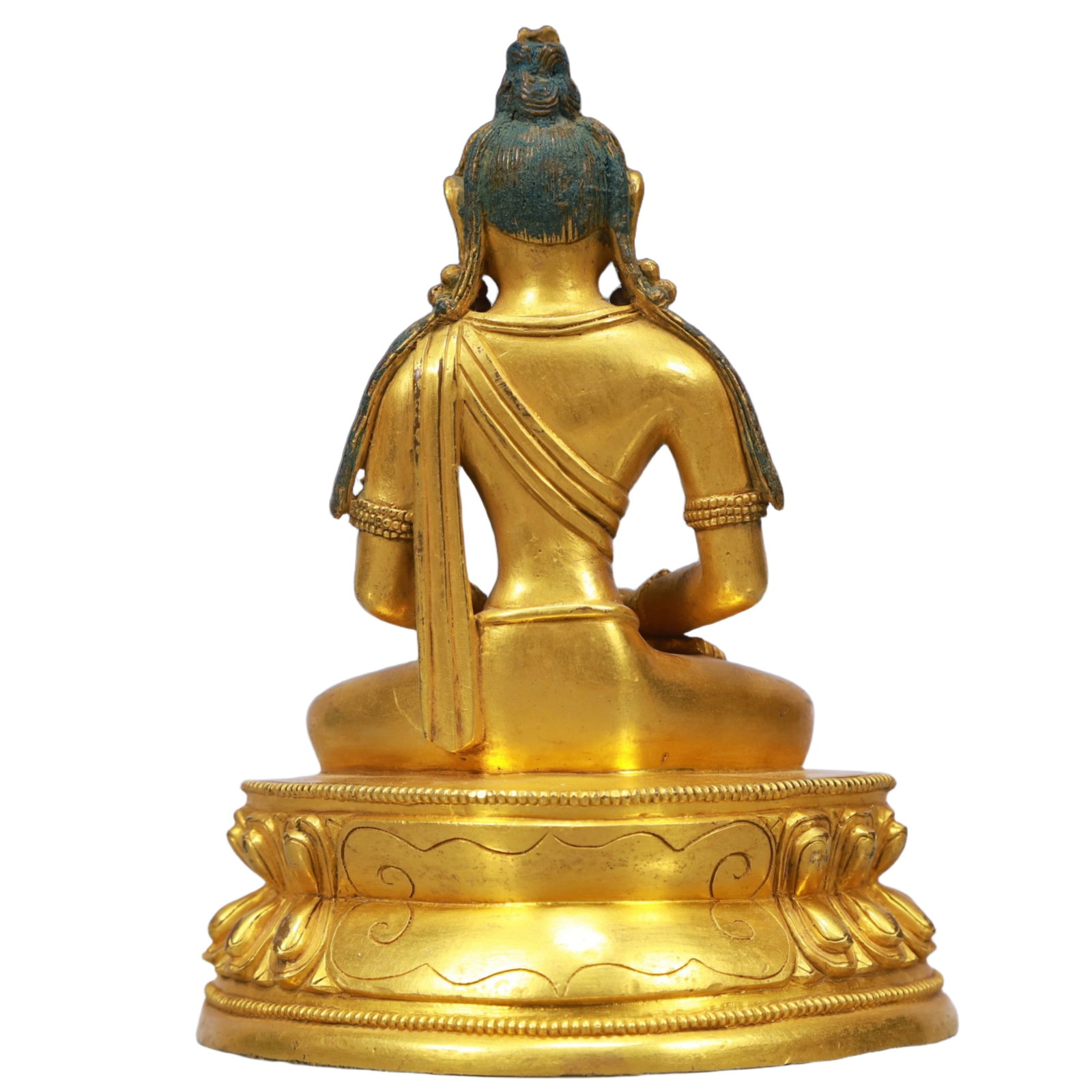 A Solemn Gilt Bronze Statue of Avalokitesvara - 4